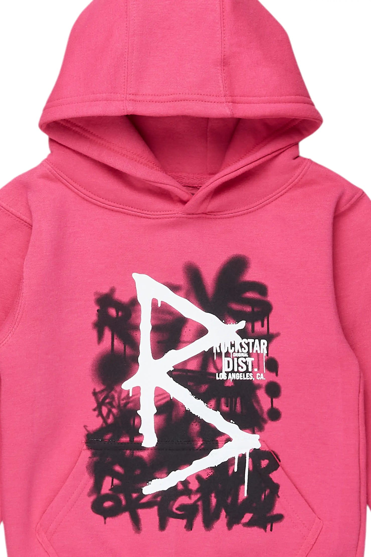 Girls Nahomy Fuchsia Graphic Hoodie