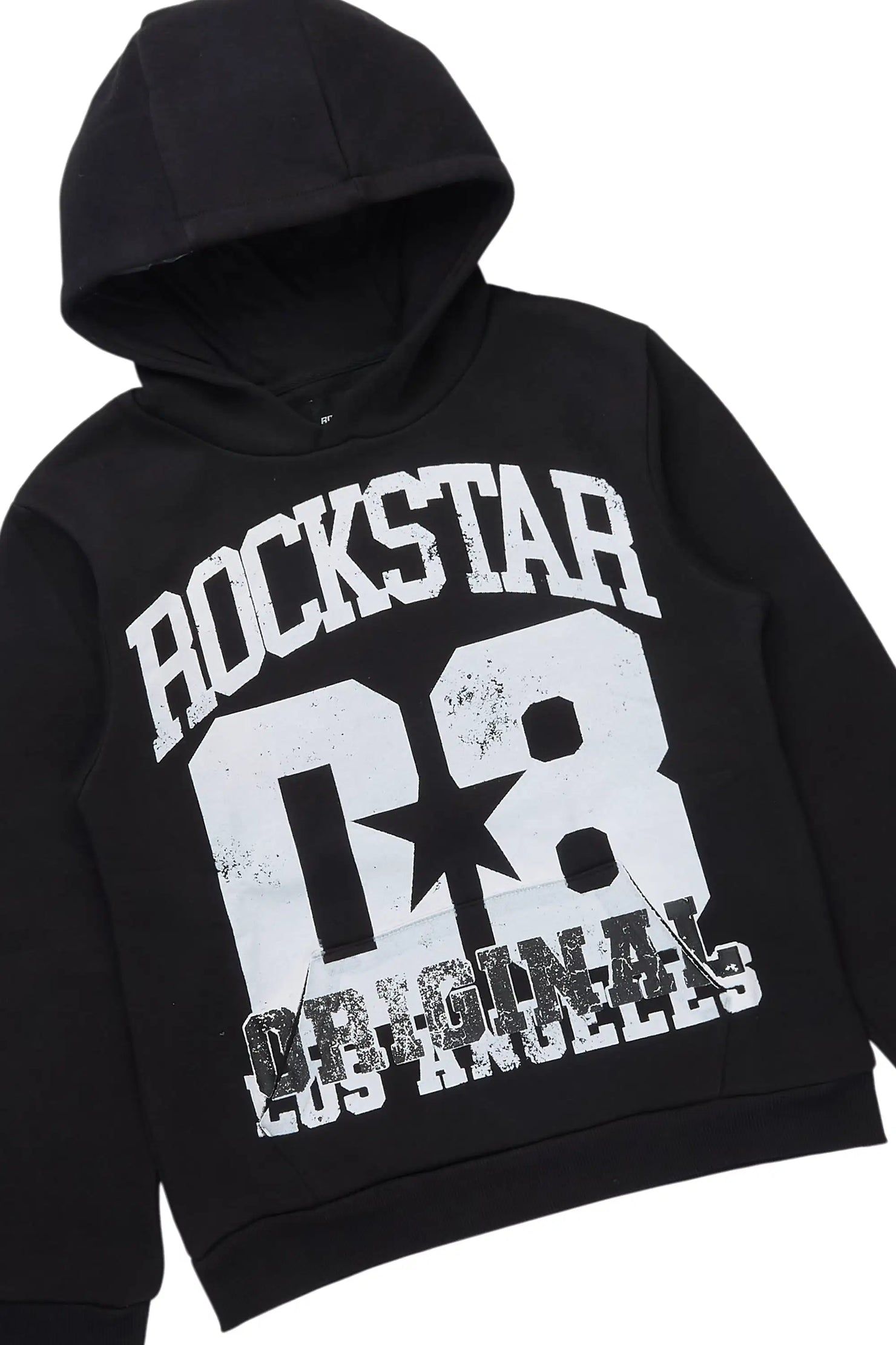 Boys Kalix Black Hoodie & Vasco Tint Stacked Jean Set