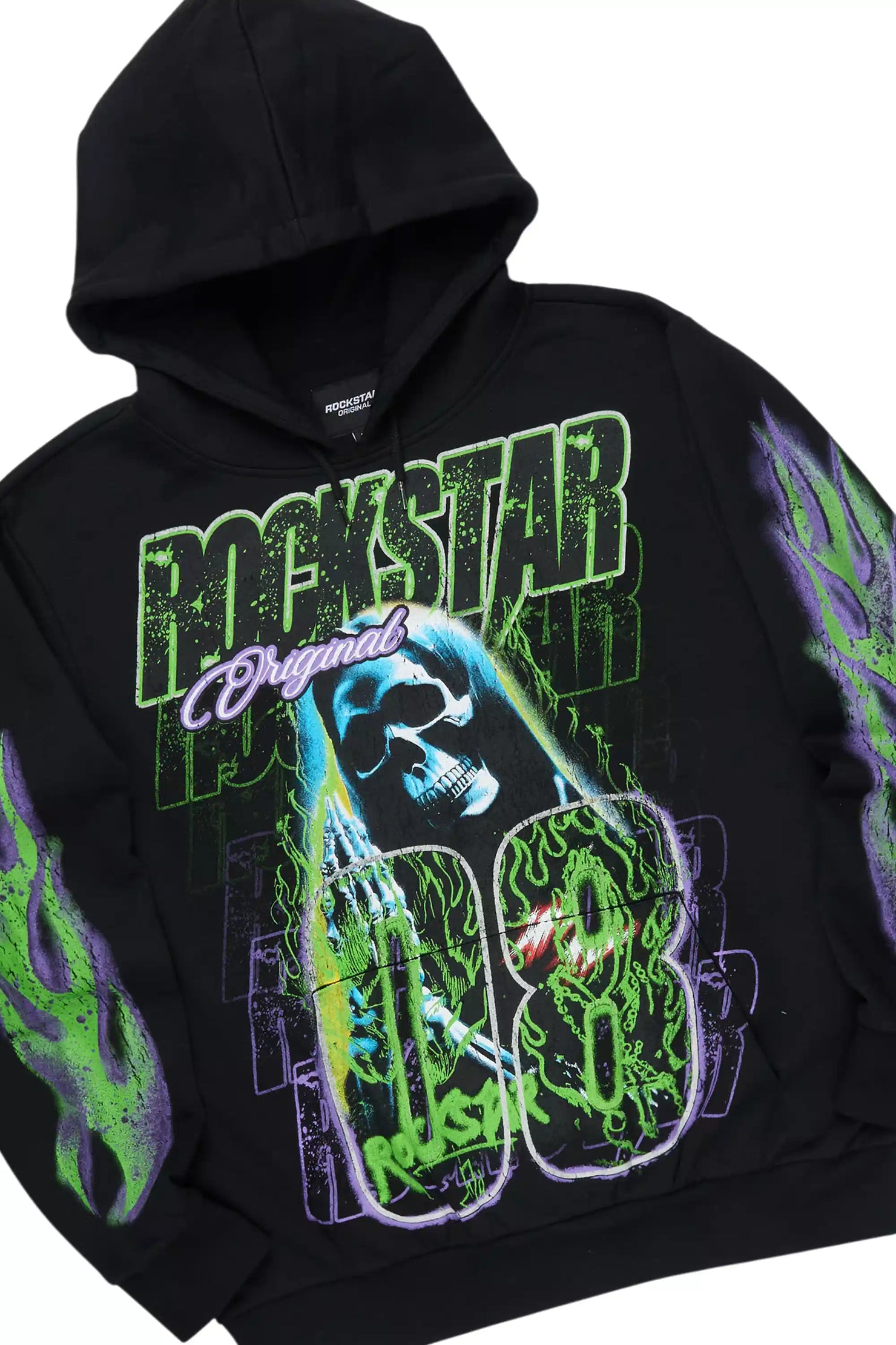 Kruz Black Hoodie/Stacked Pant Track Set