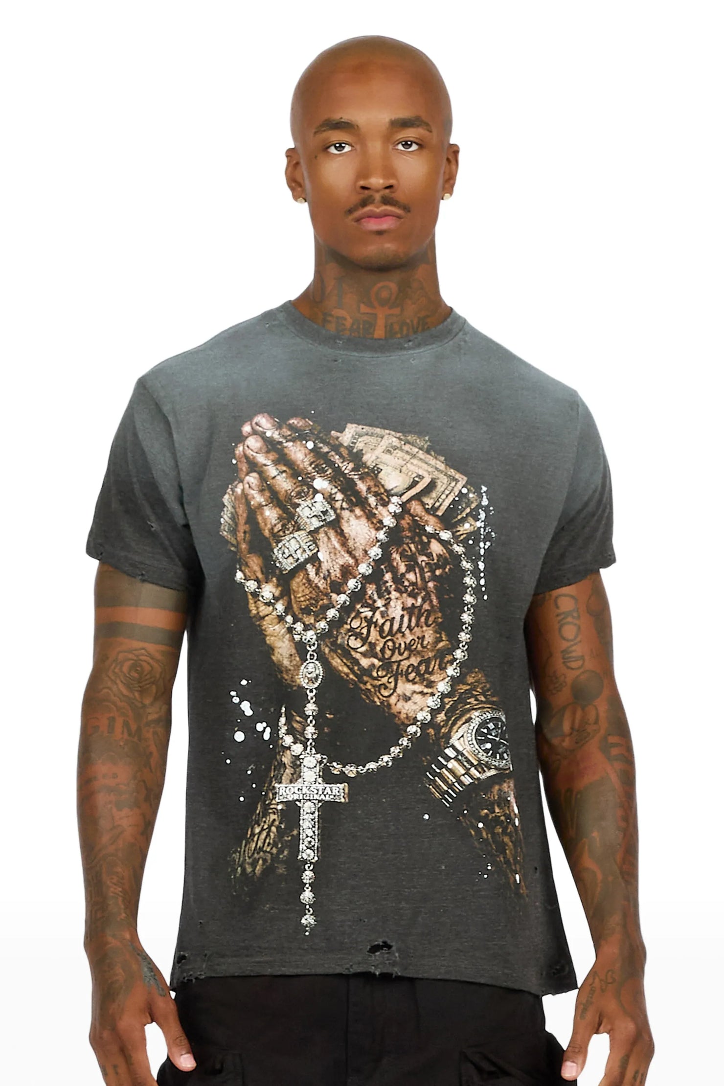 Moxley Charcoal Oversized Graphic T-Shirt