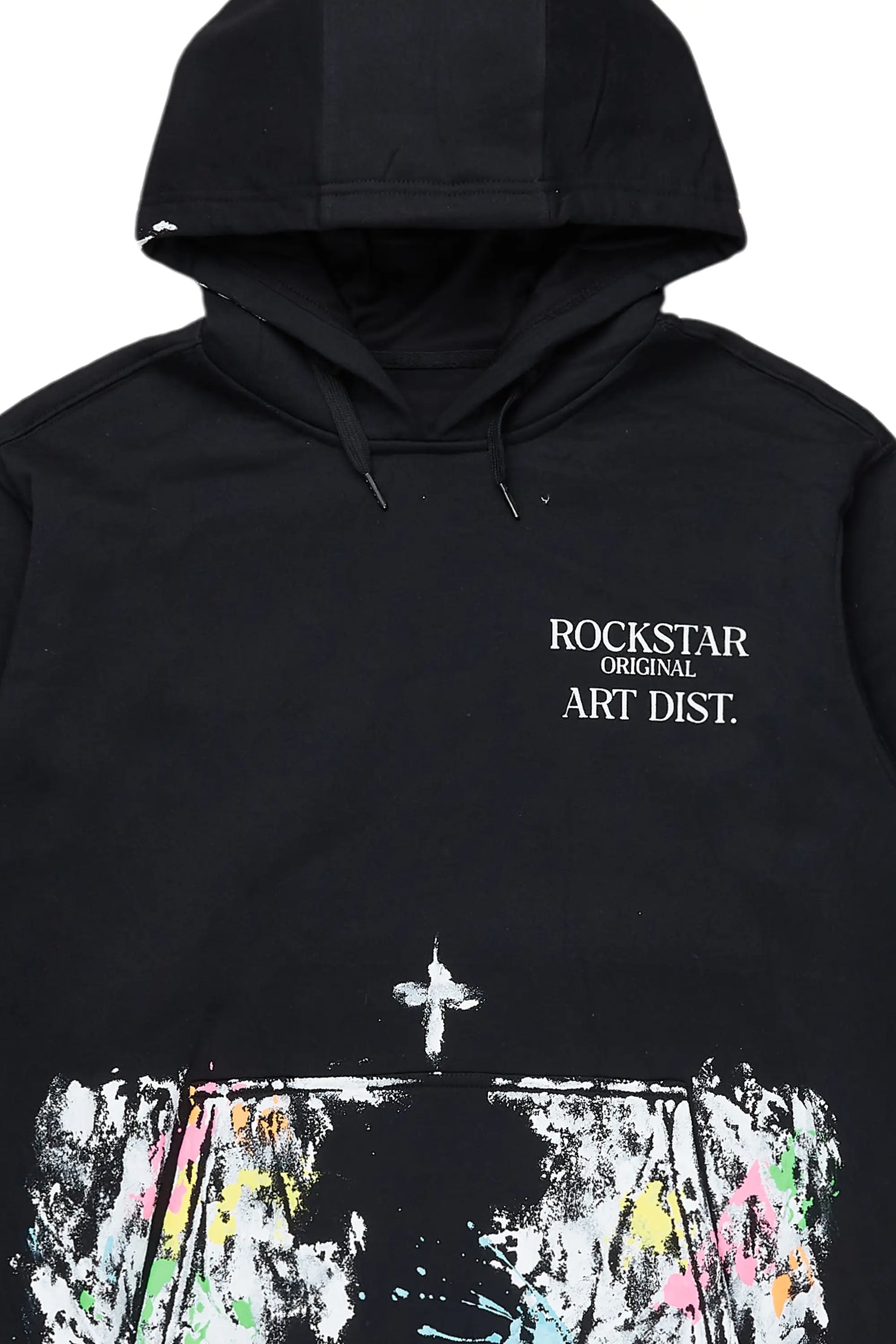 Filipa Black/Pink Oversized Hoodie