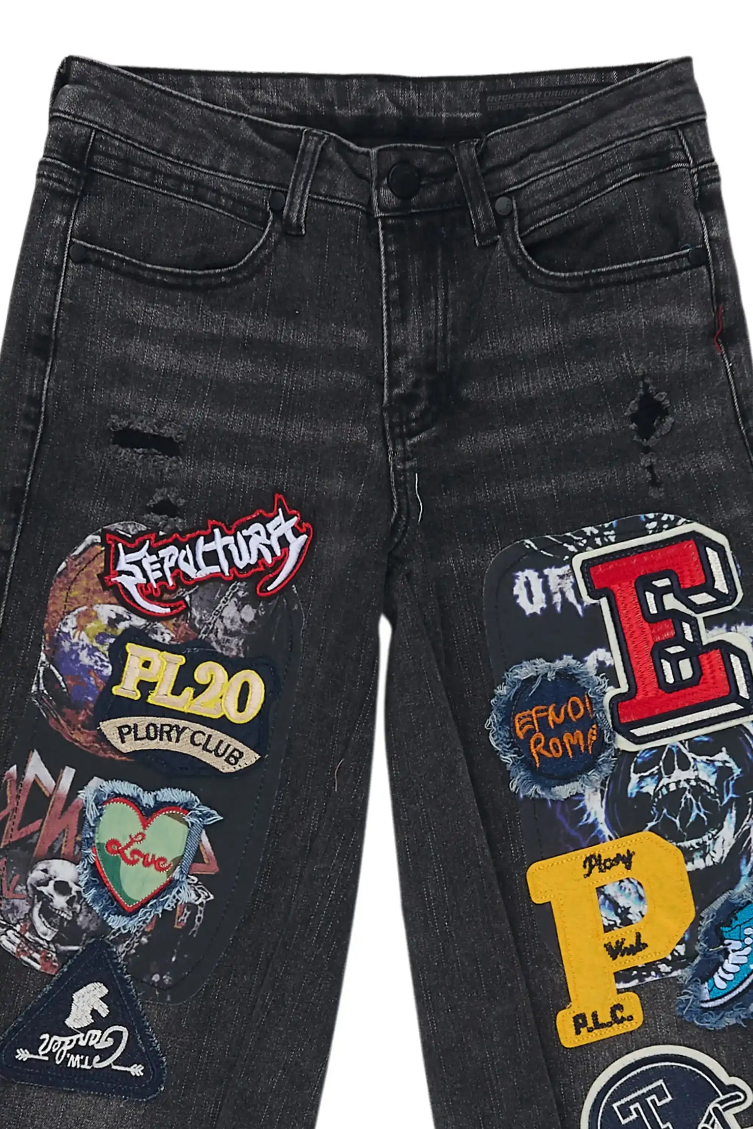 Boys Nepse Black Denim Jort
