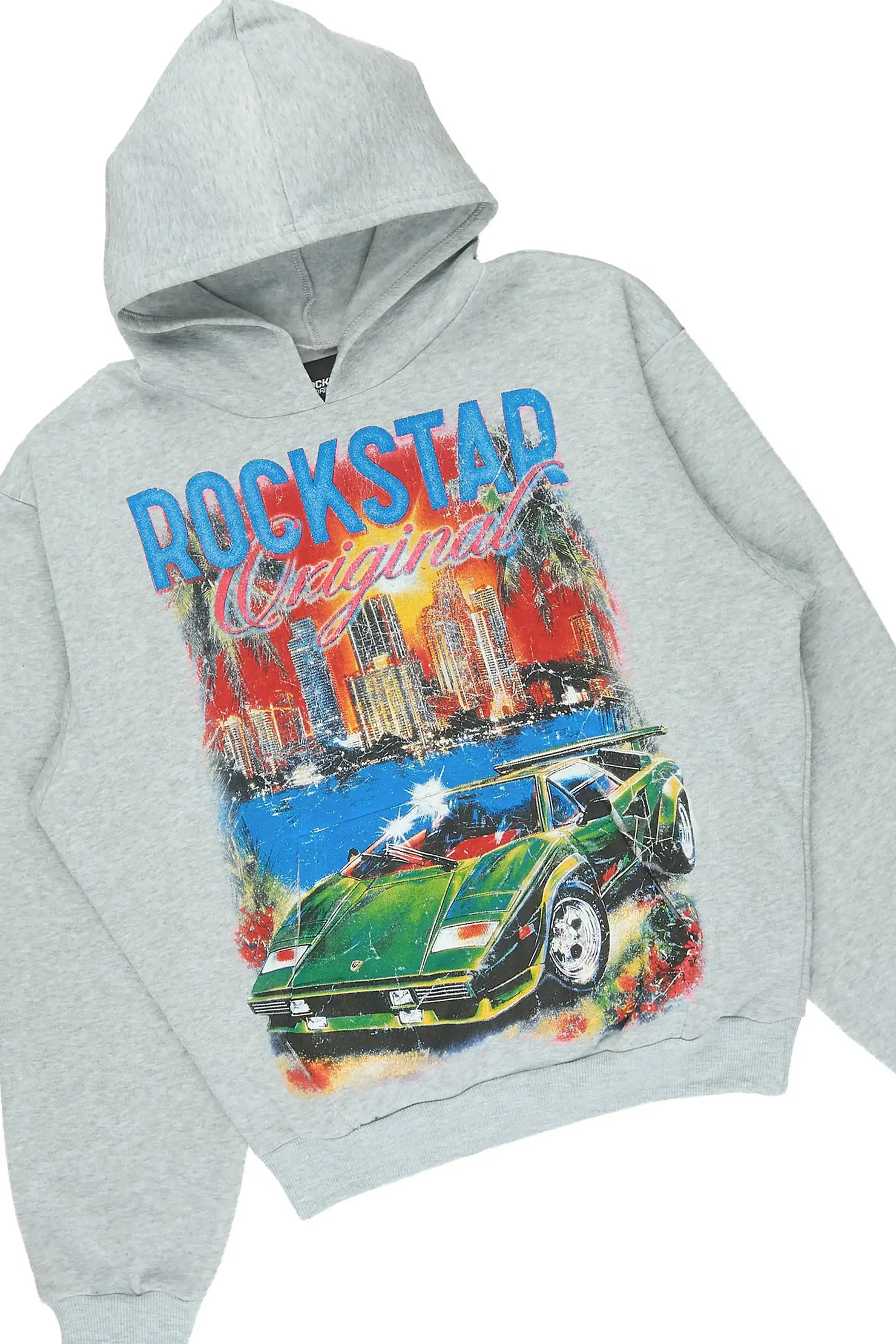 Boys Jhacor Heather Grey Hoodie Short Set