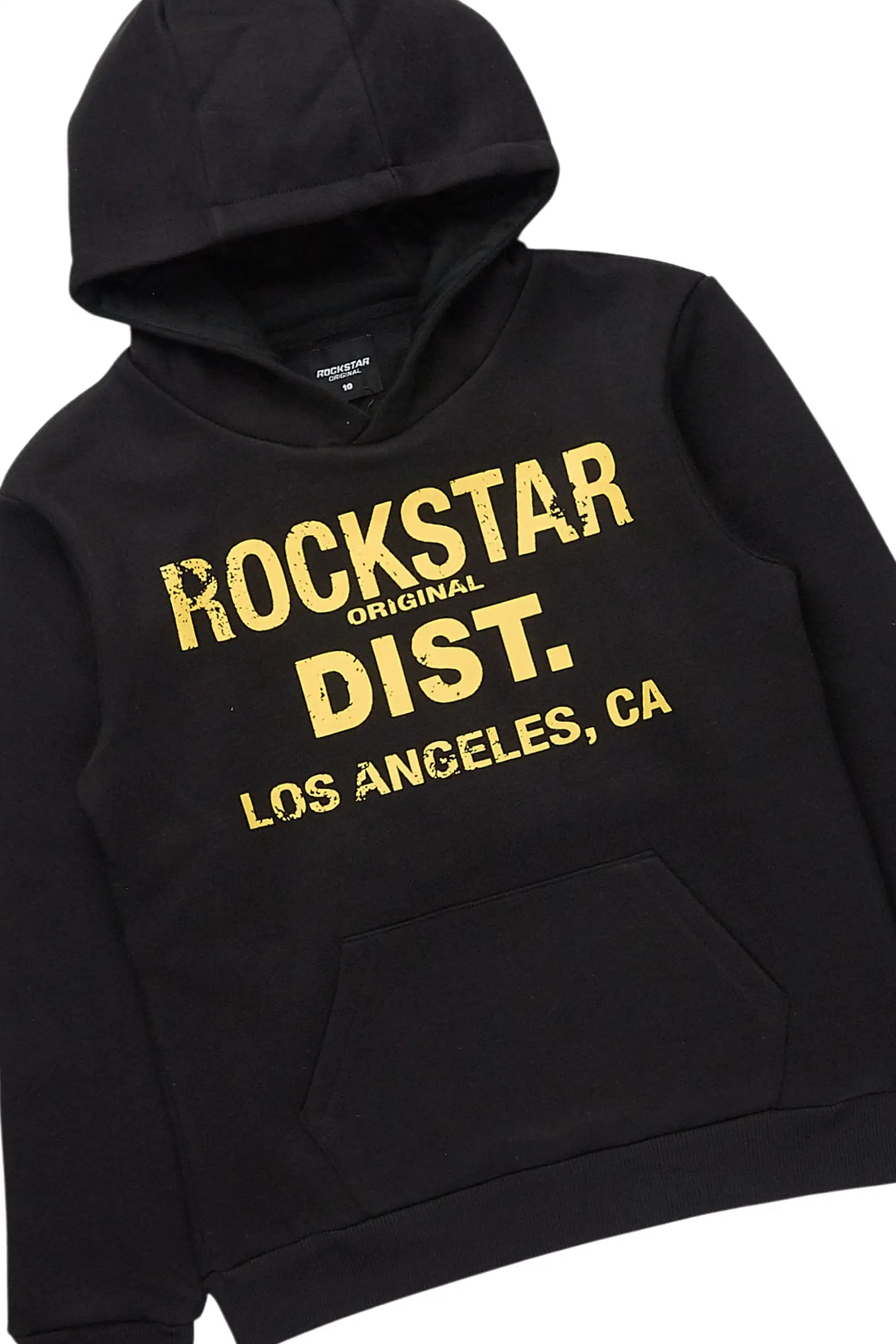 Boys Koen Black Hoodie/Stacked Jean Set