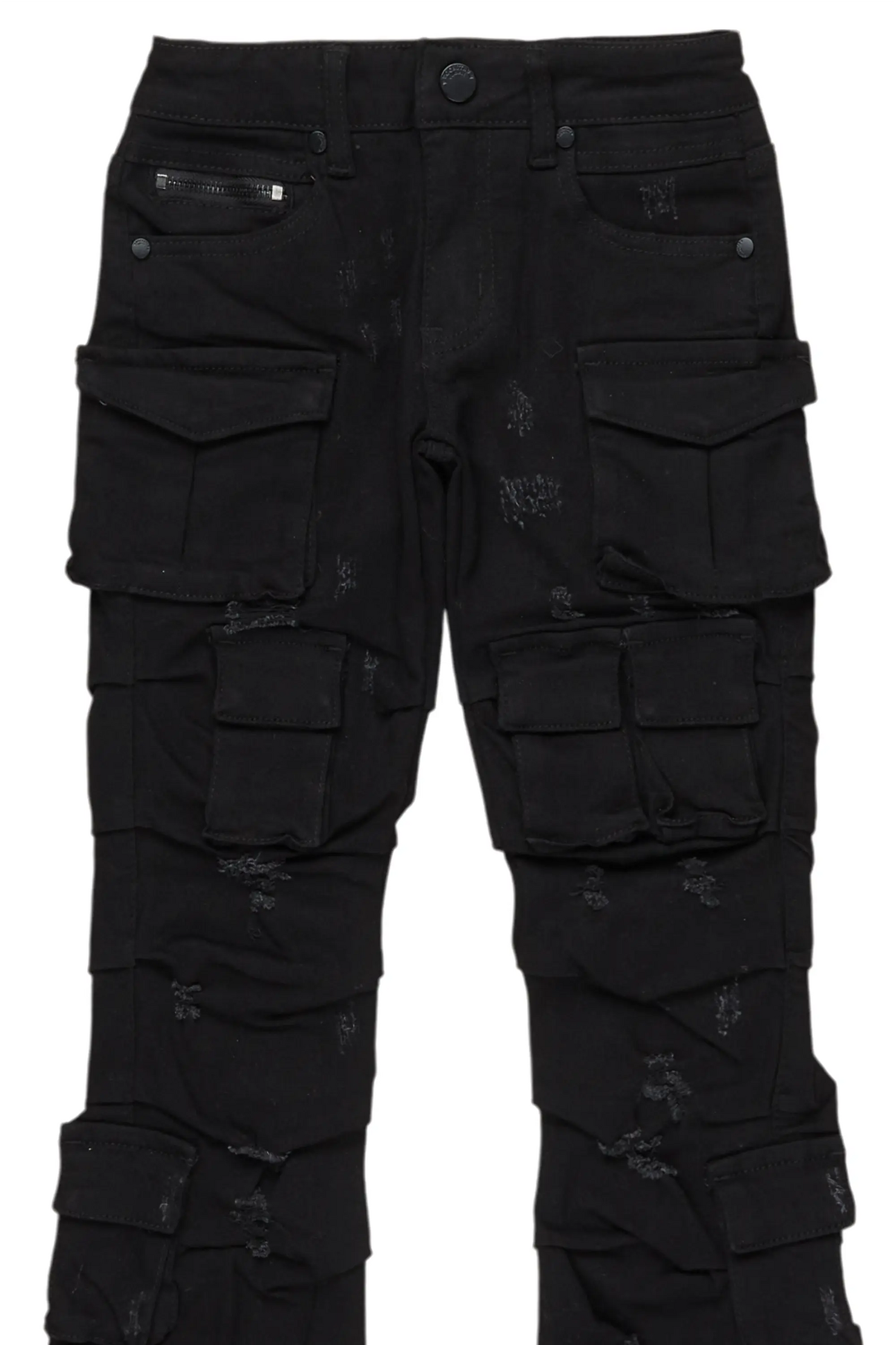 Boys Gentry Black Stacked Flare Jean
