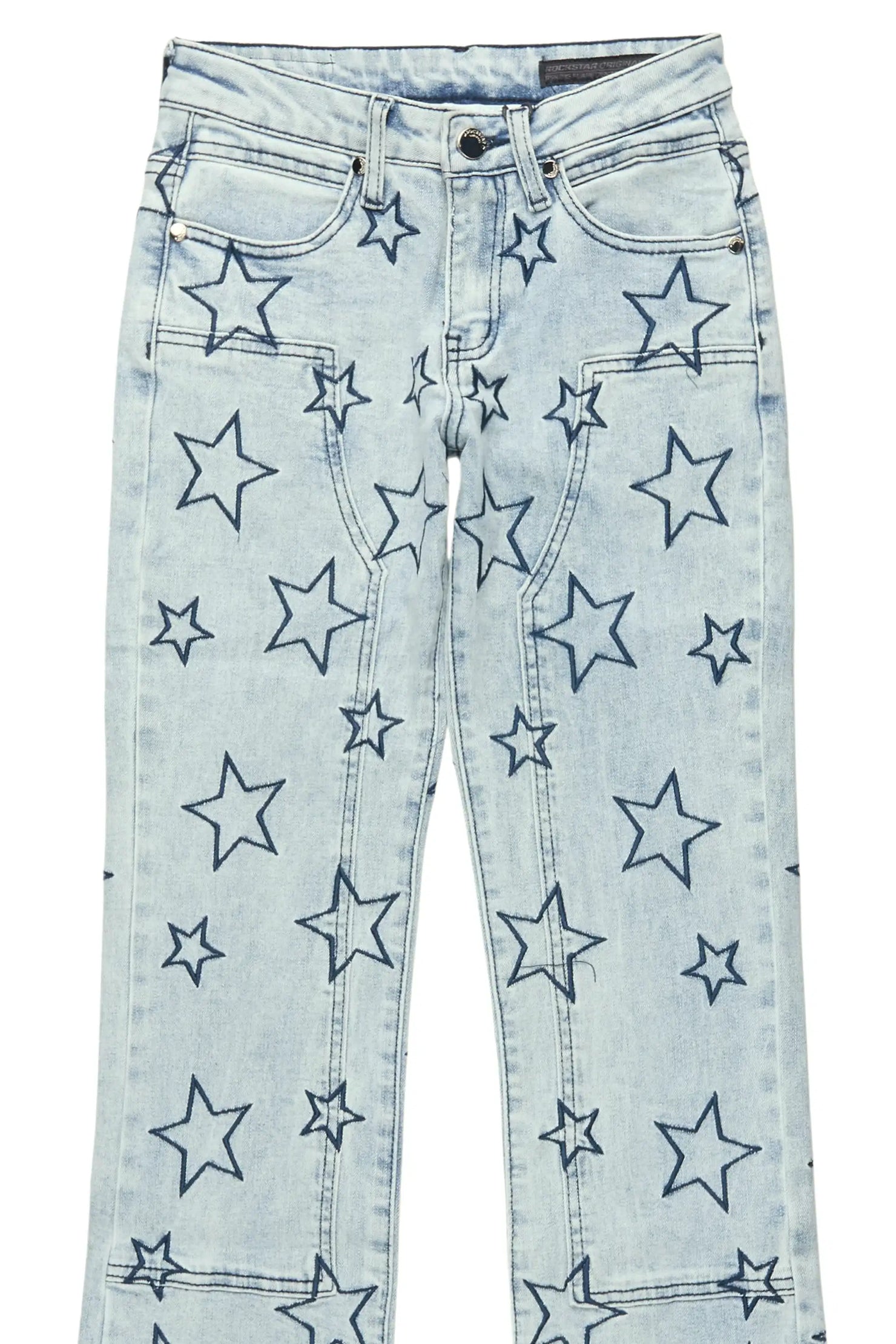 Boys Starship Light BLue Stacked Flare Jean