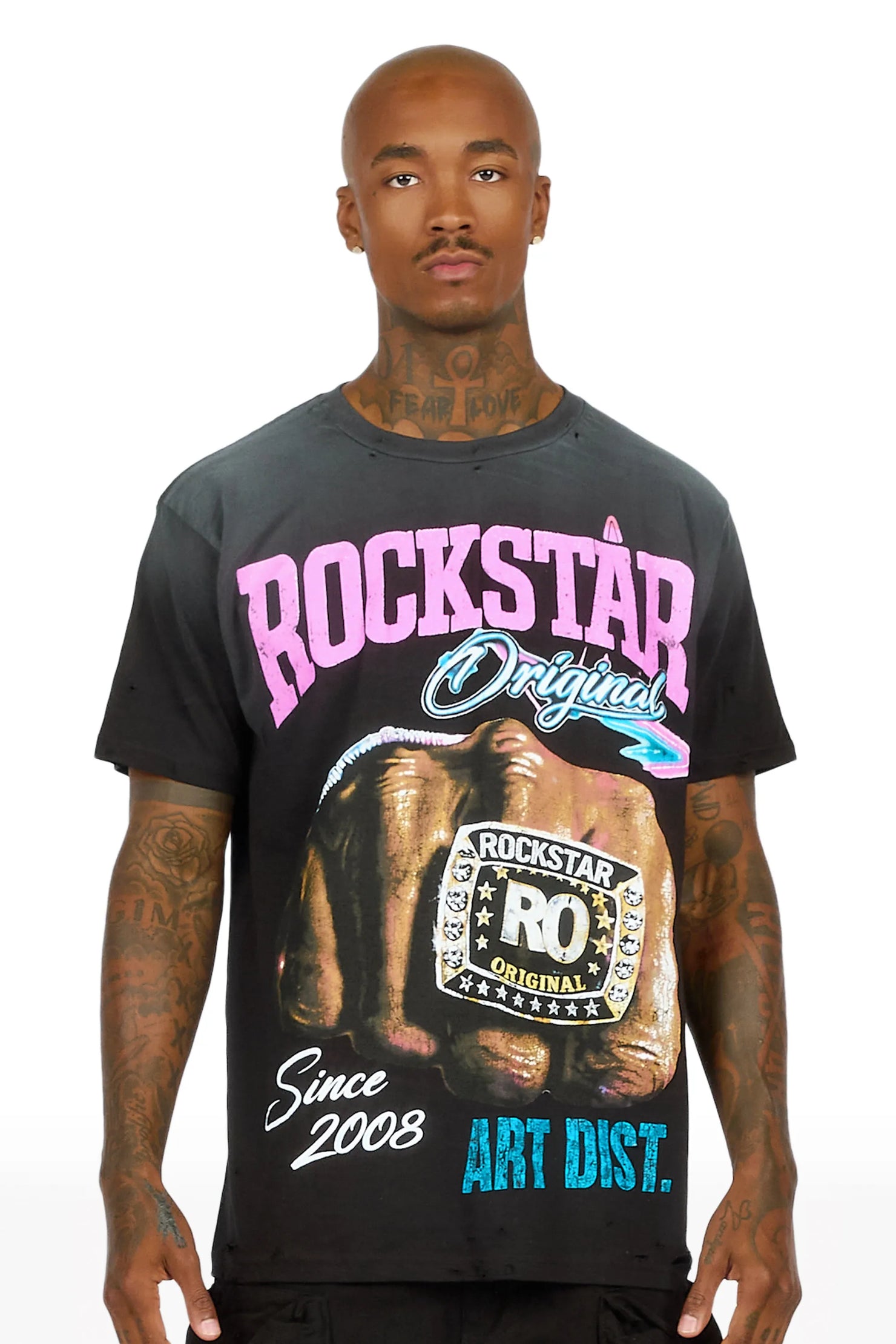 Dewayne Black Oversized Graphic T-Shirt