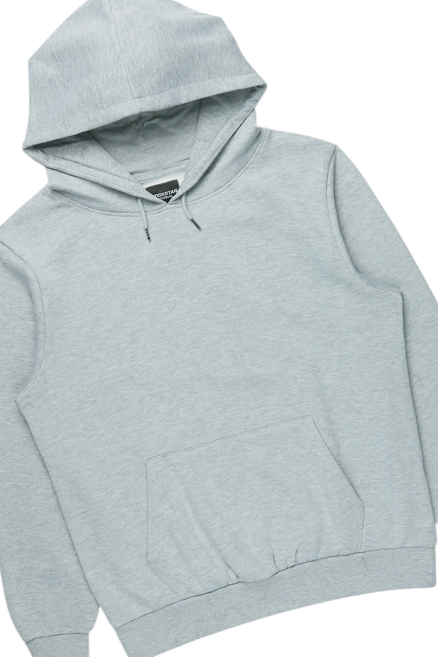 Basic Heather Grey Hoodie/Baggy Track Pant Set