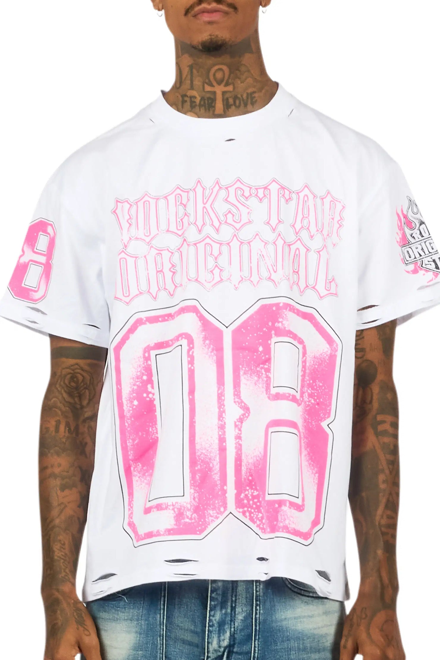 Alim White Oversized Graphic T-Shirt