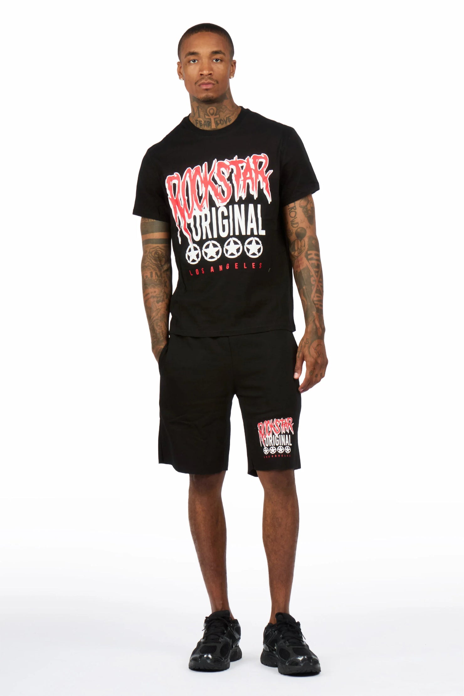 Wizzurd Black T-Shirt/Short Set