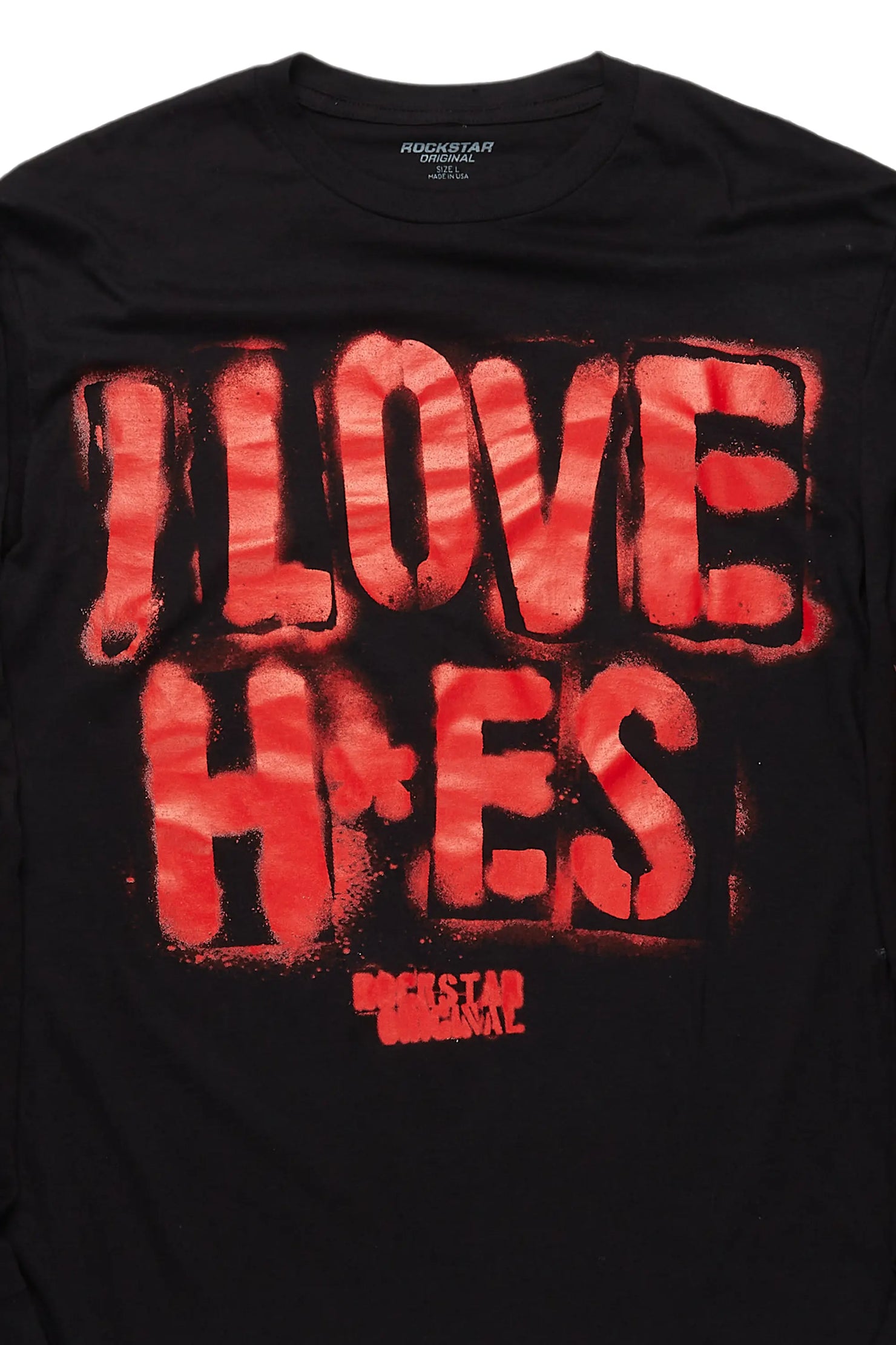 Banyan Black/Red Long Sleeve Graphic T-Shirt