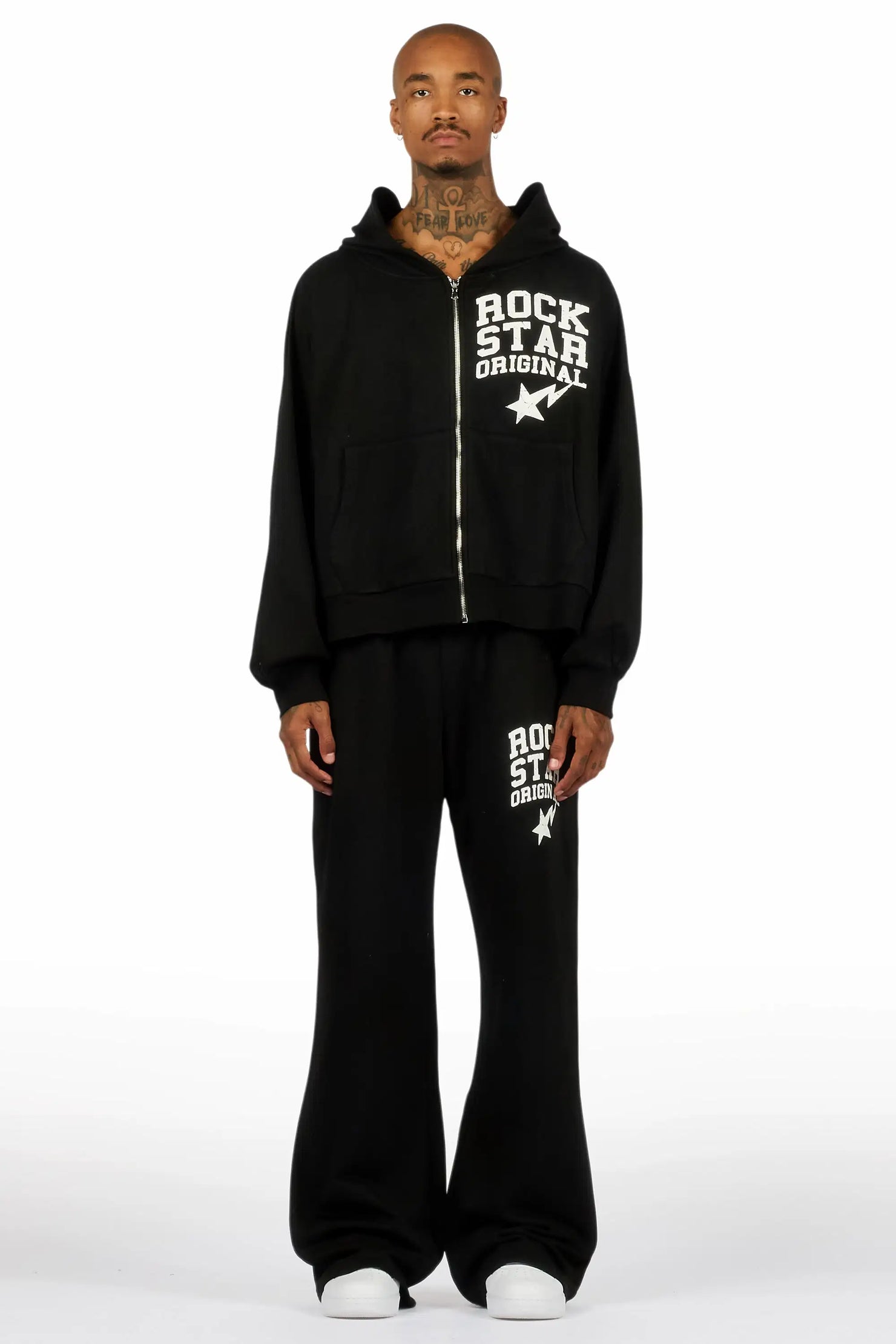 Staple Black Hoodie Baggy Fit Pant Track Set