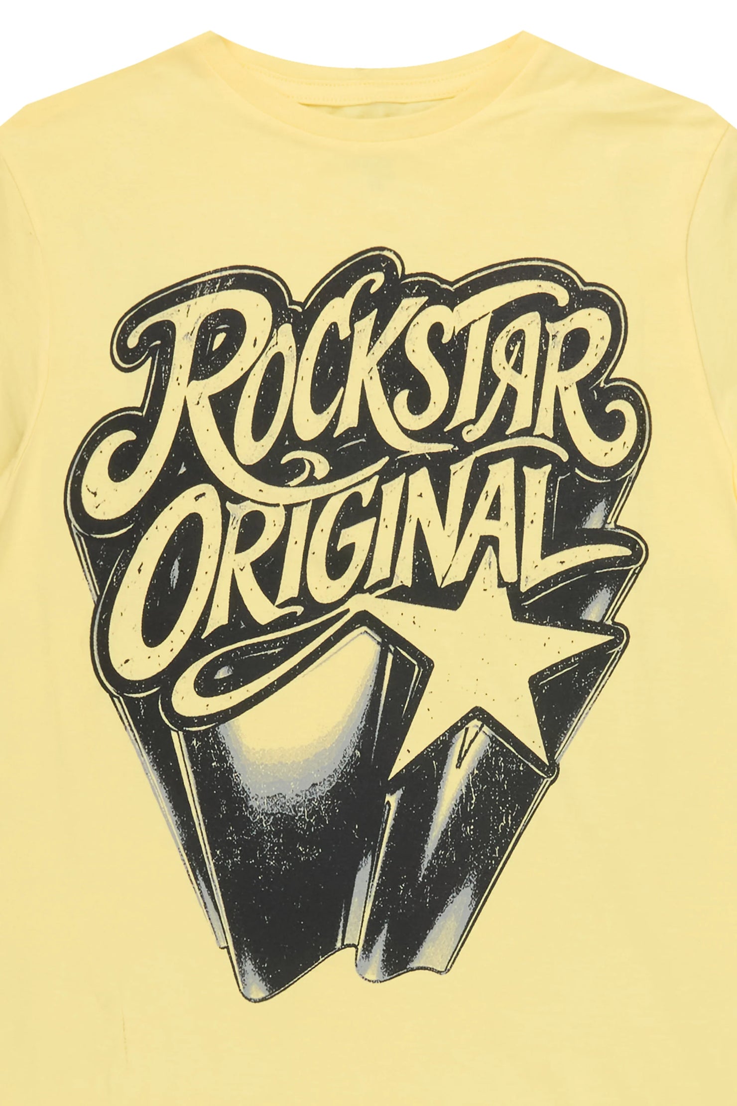 Boys Zayden Light Yellow Graphic T-Shirt