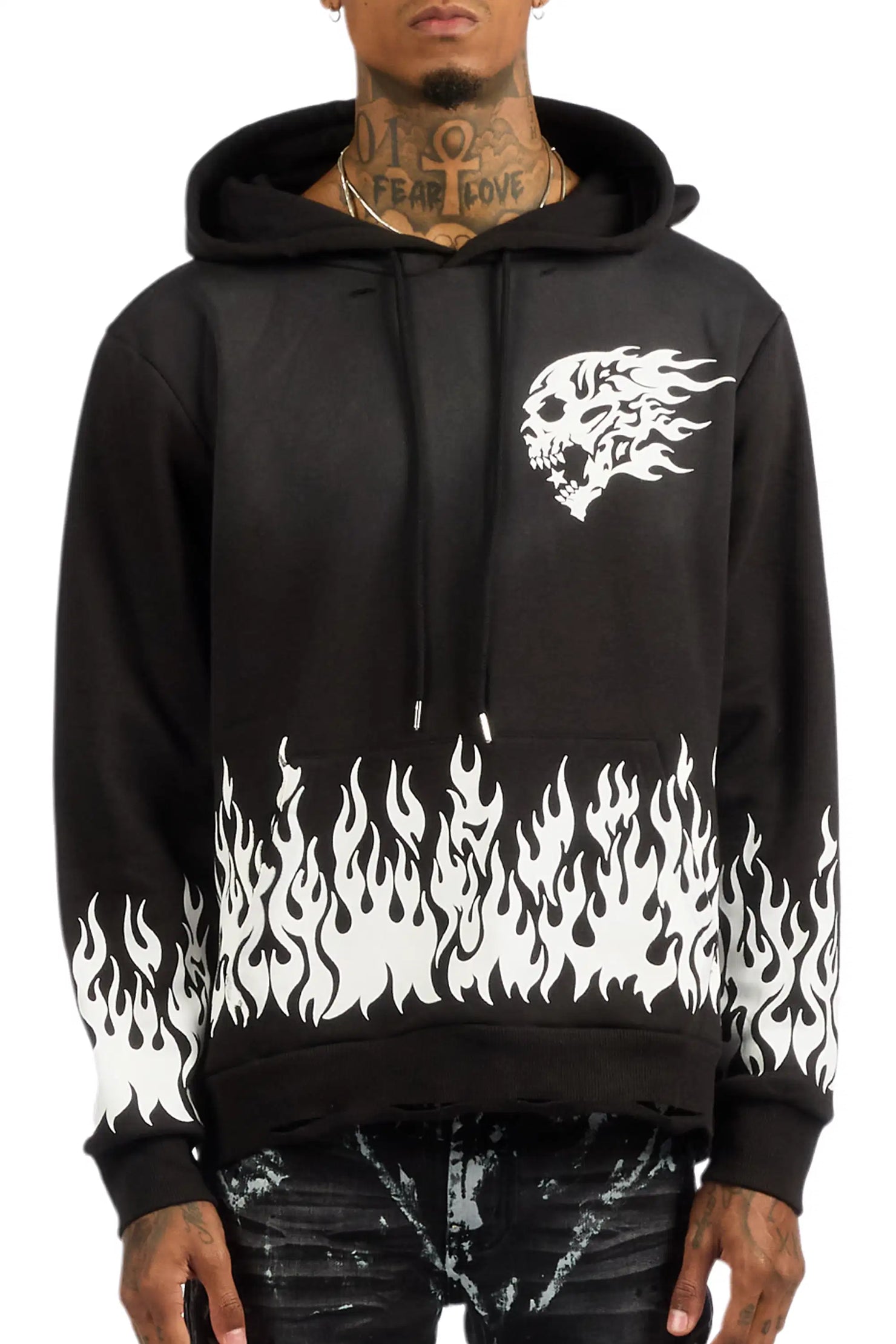 Bubble Black Graphic Relaxed Hoodie