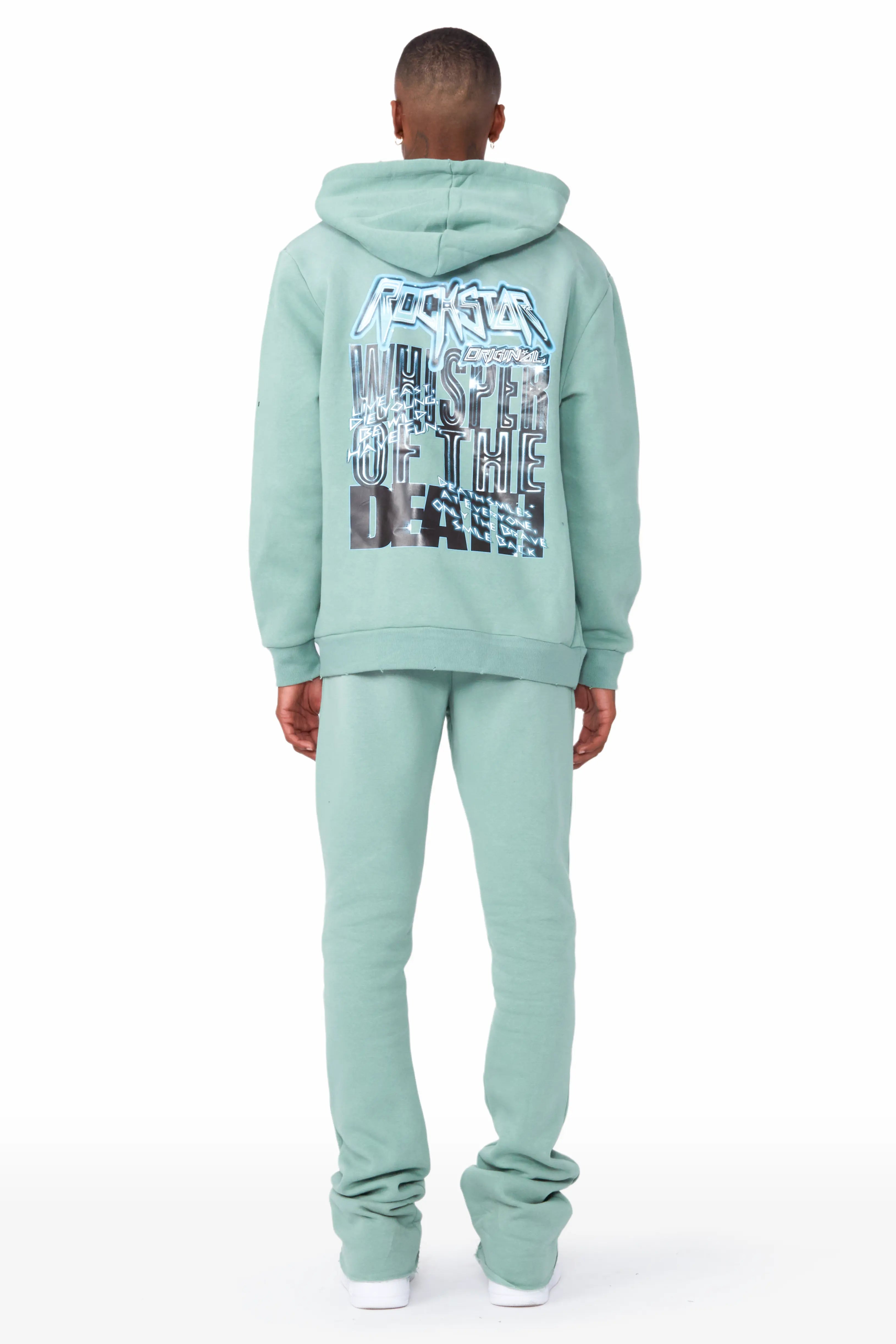 Obern Sage Graphic Hoodie/Stacked Flare Pant Track Set