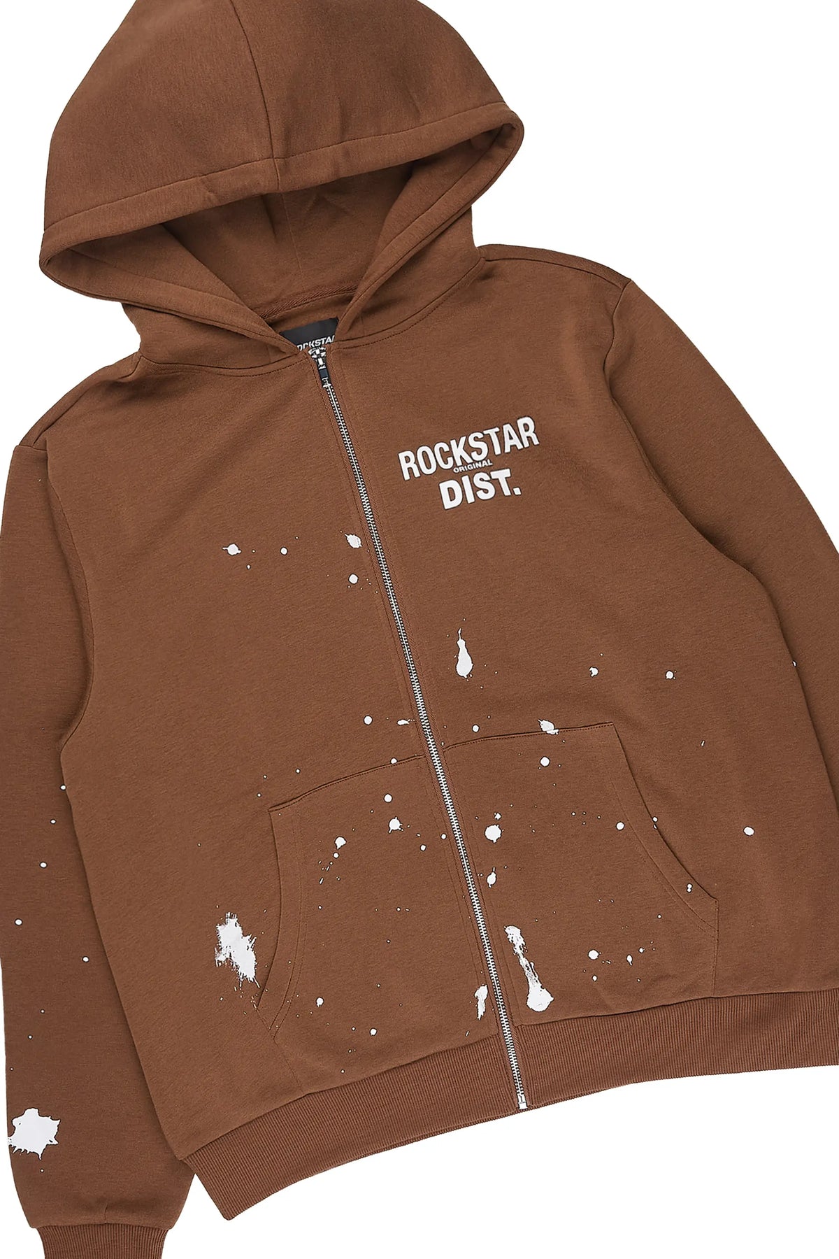 Zip Up Brown Raffer Hoodie/Stacked Track Set