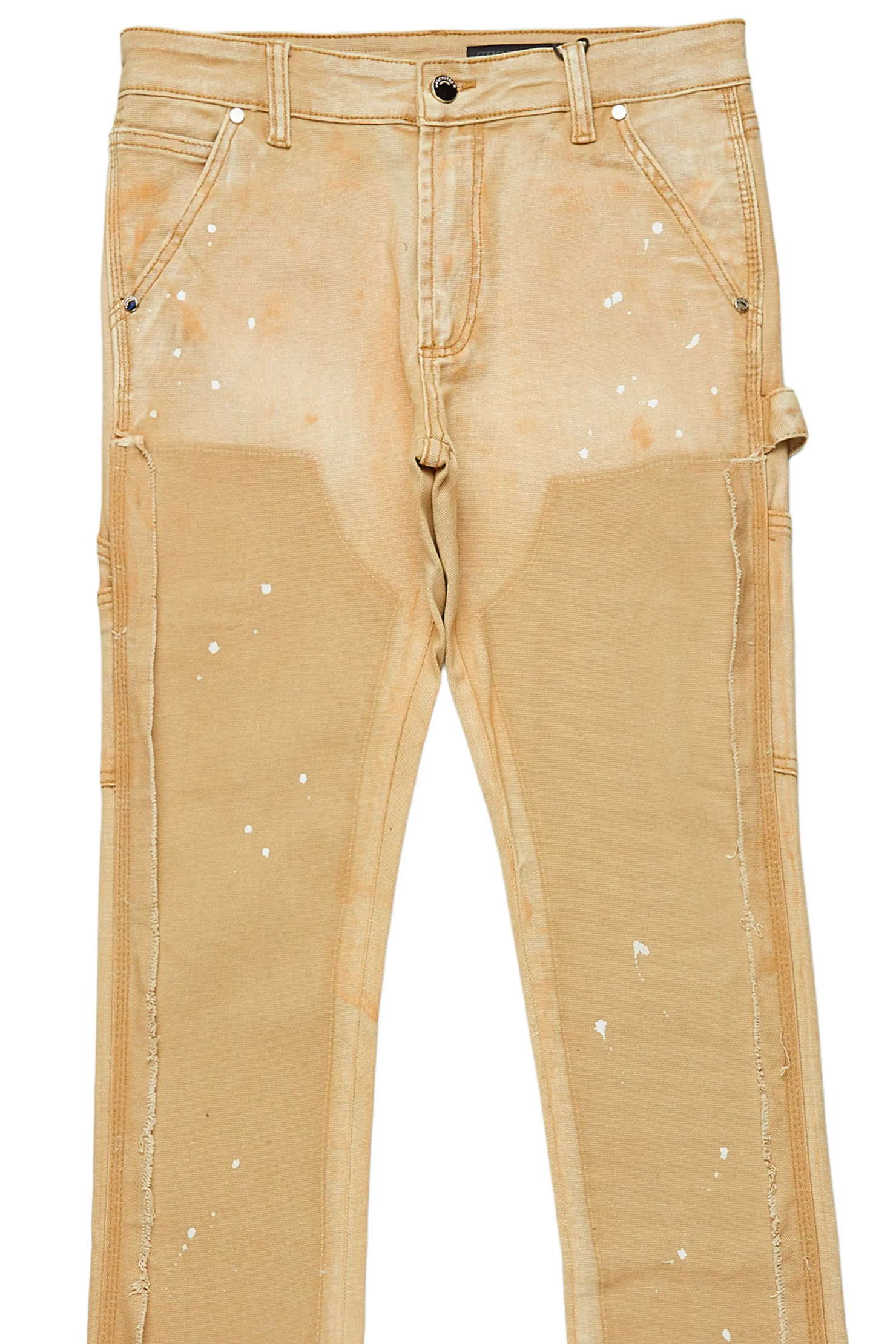 Serrano Beige Stacked Flare Jean