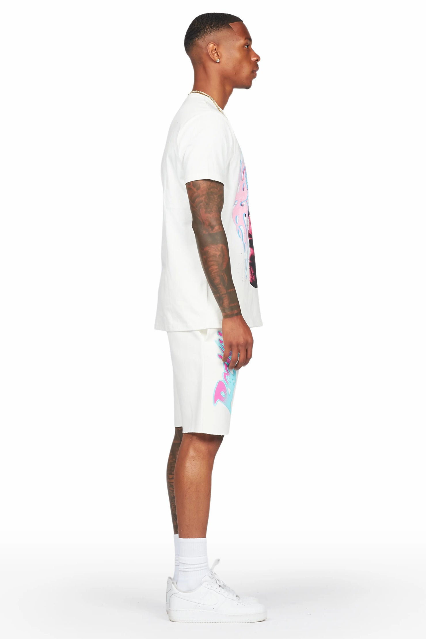 Oberon White T-Shirt/Short Set