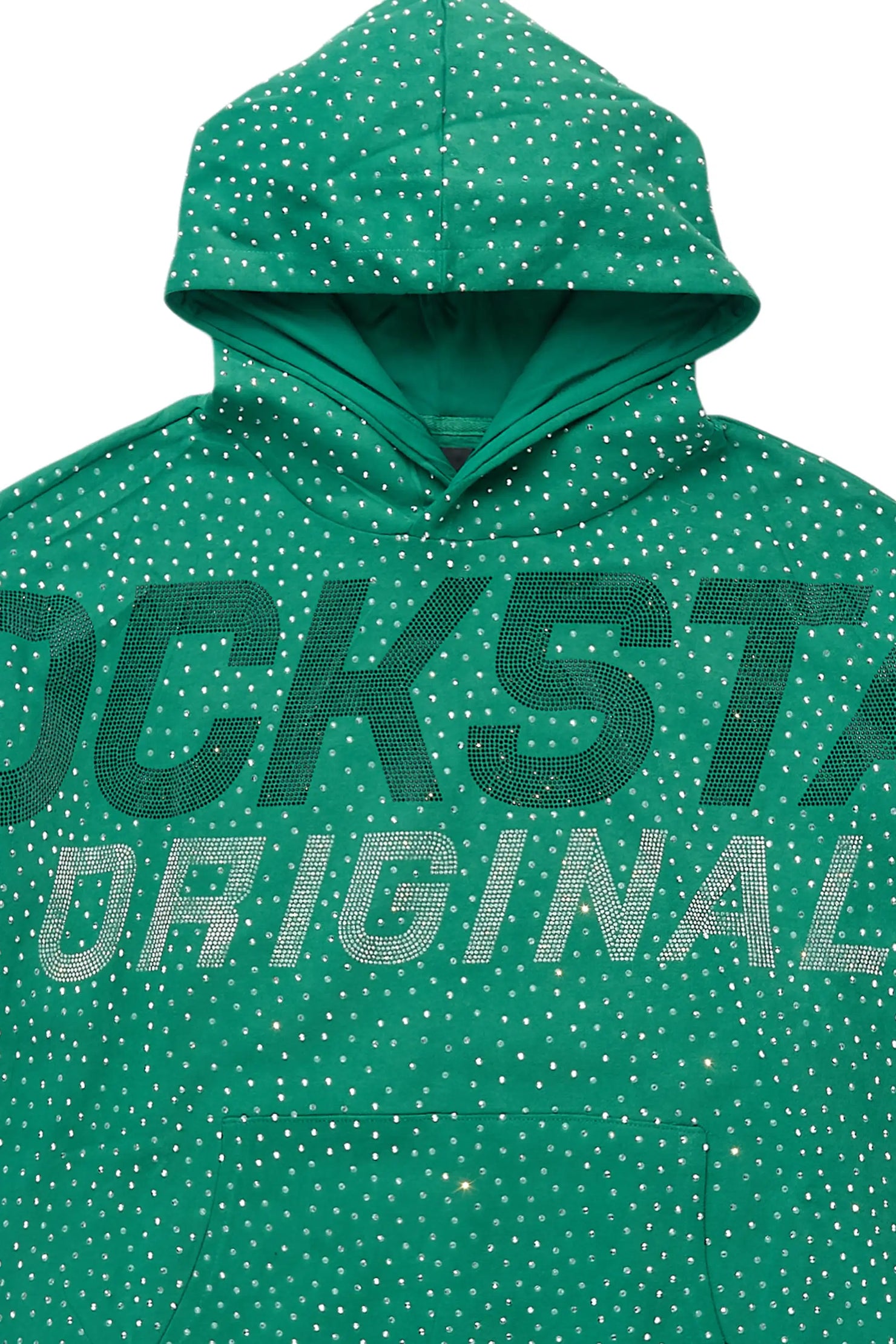 Roshanda Green Rhinestone Hoodie
