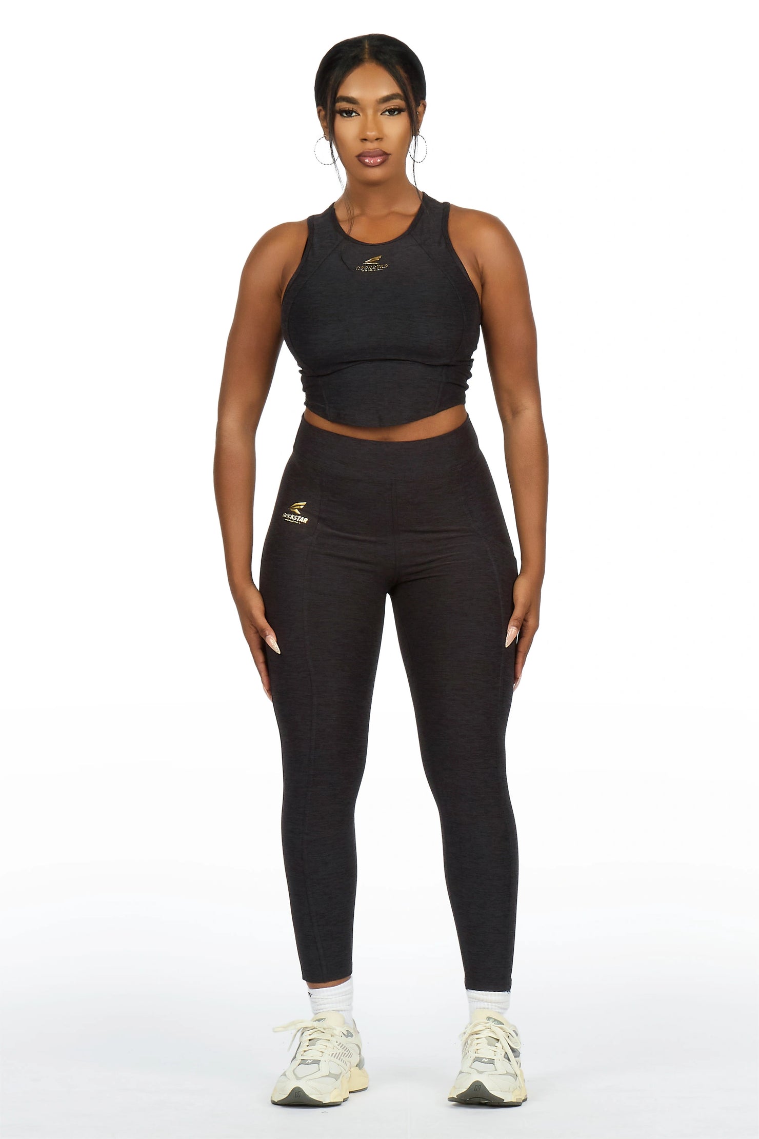 Laveta Black Tank Active Set