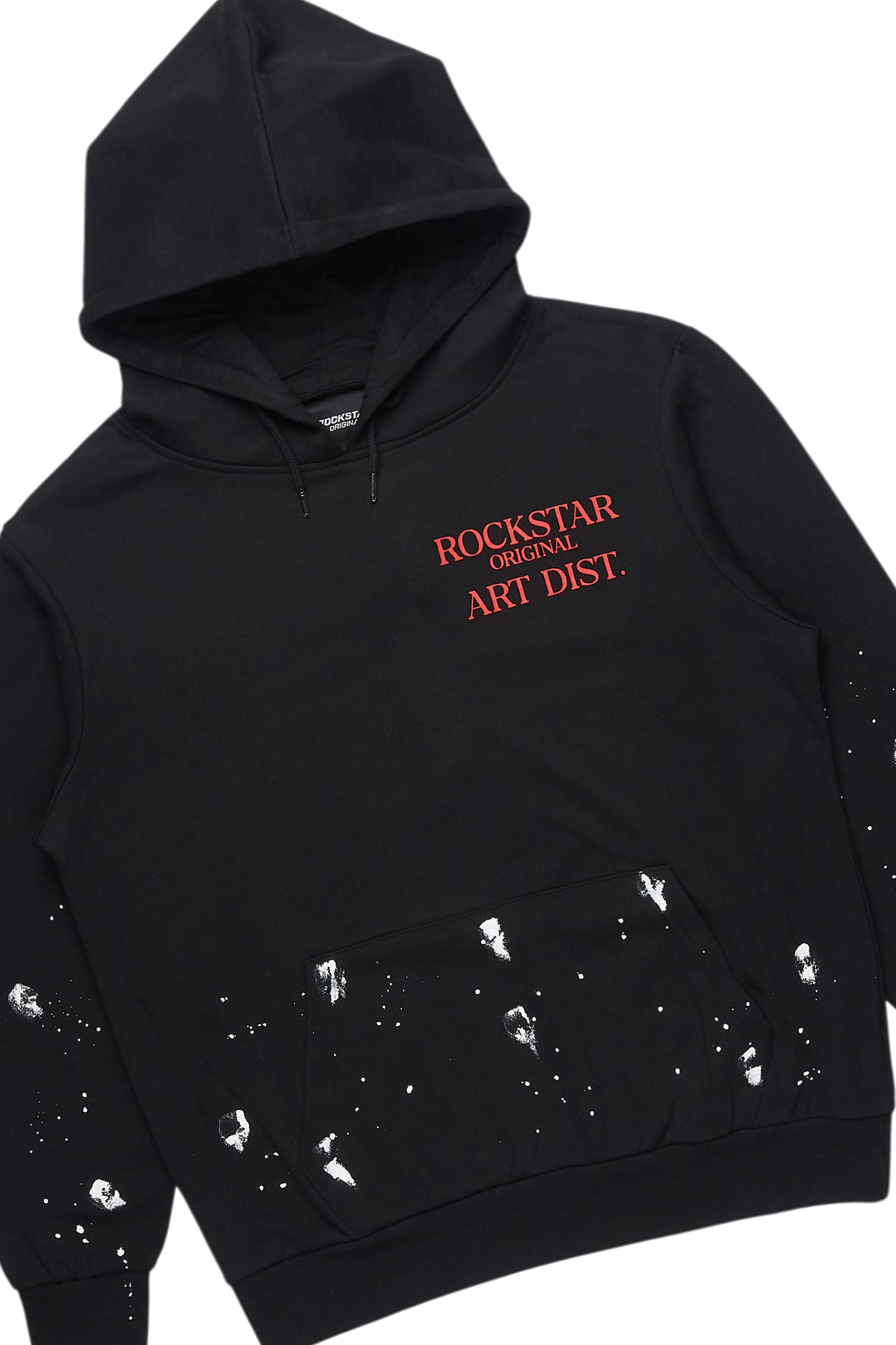 Raffer Black/Bright Red Hoodie/Stacked Flare Pant Set