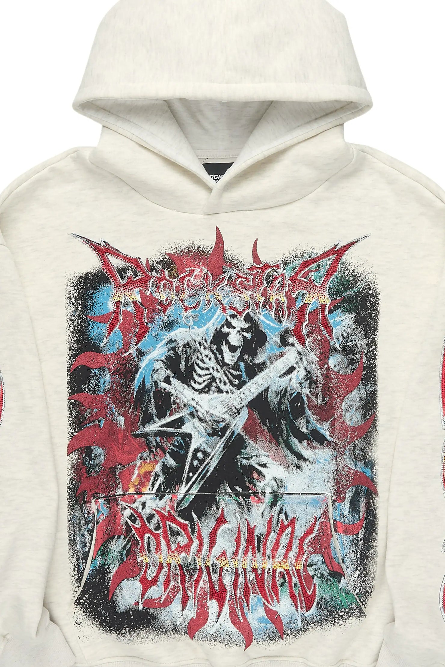 Takiyrra Heather Grey Rhinestone Hoodie