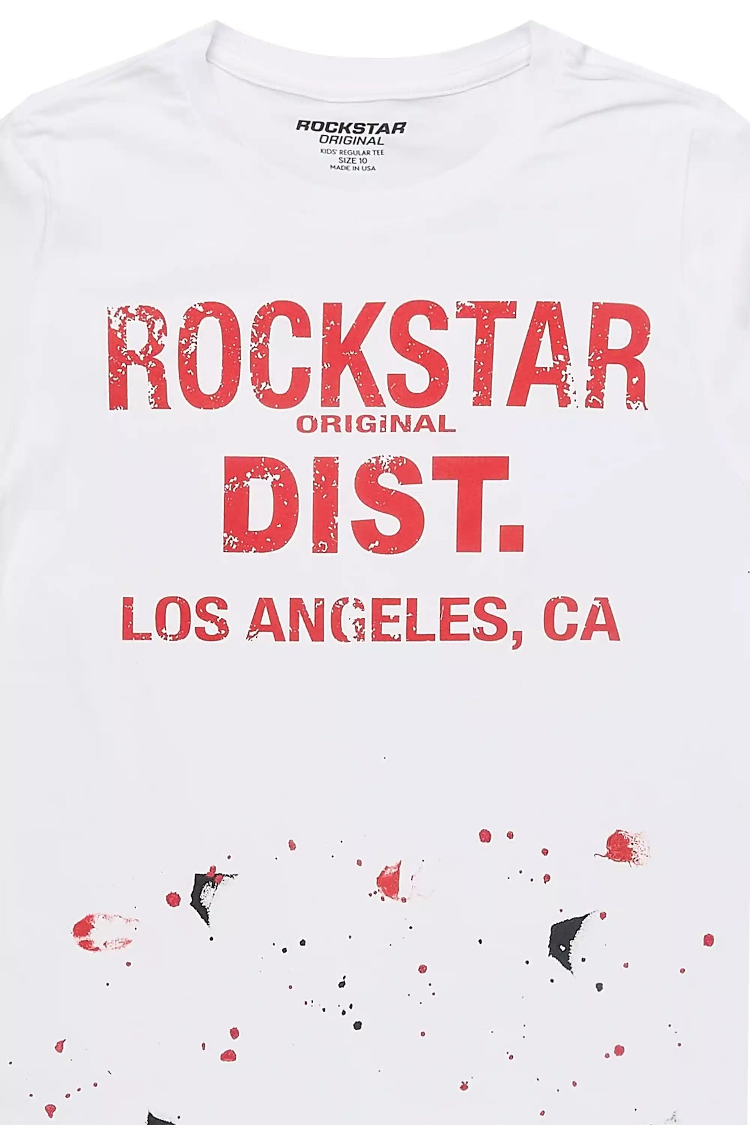 Boys Scottie White/Red Graphic T-Shirt