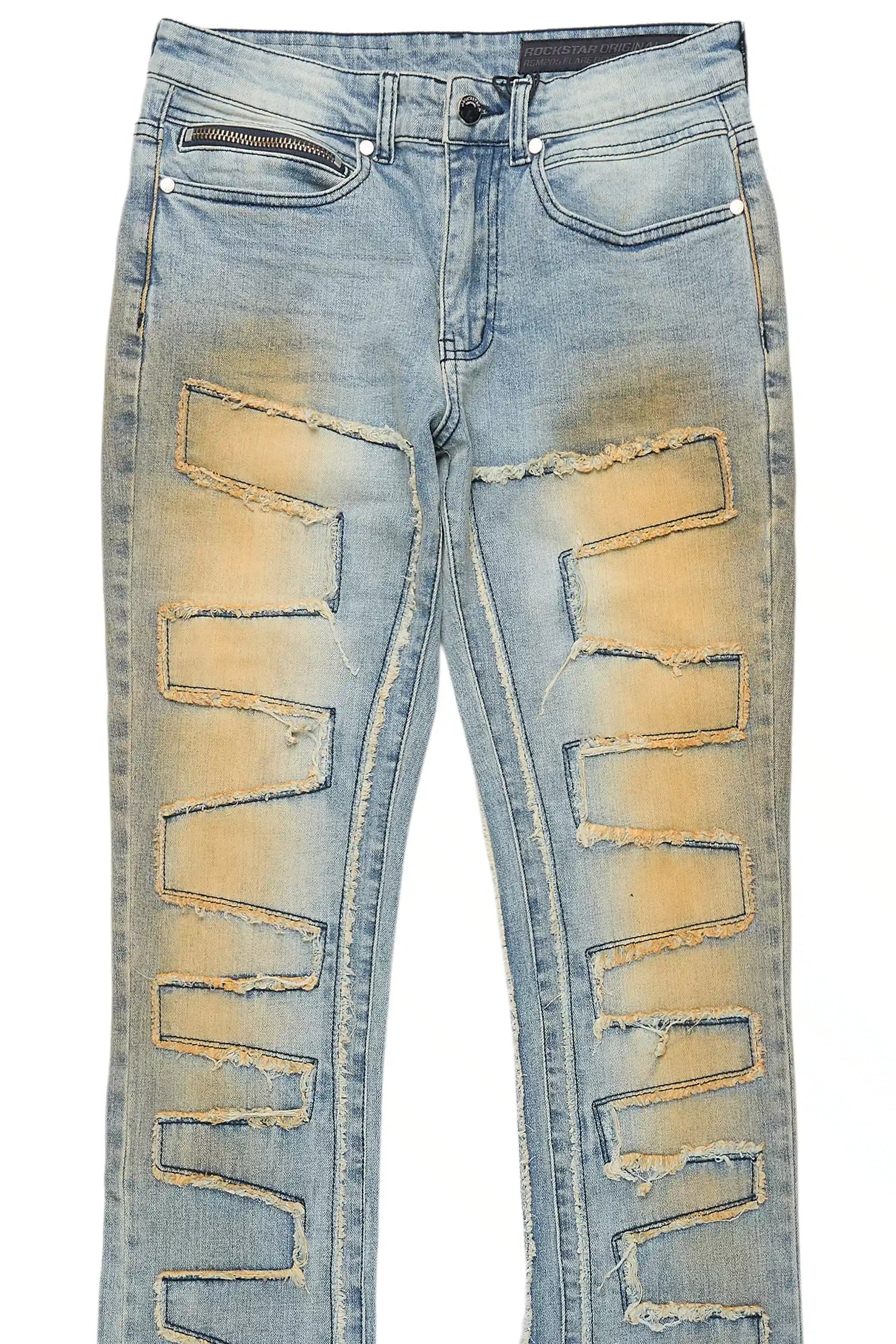 Shake Dirty Blue Stacked Flare Jean
