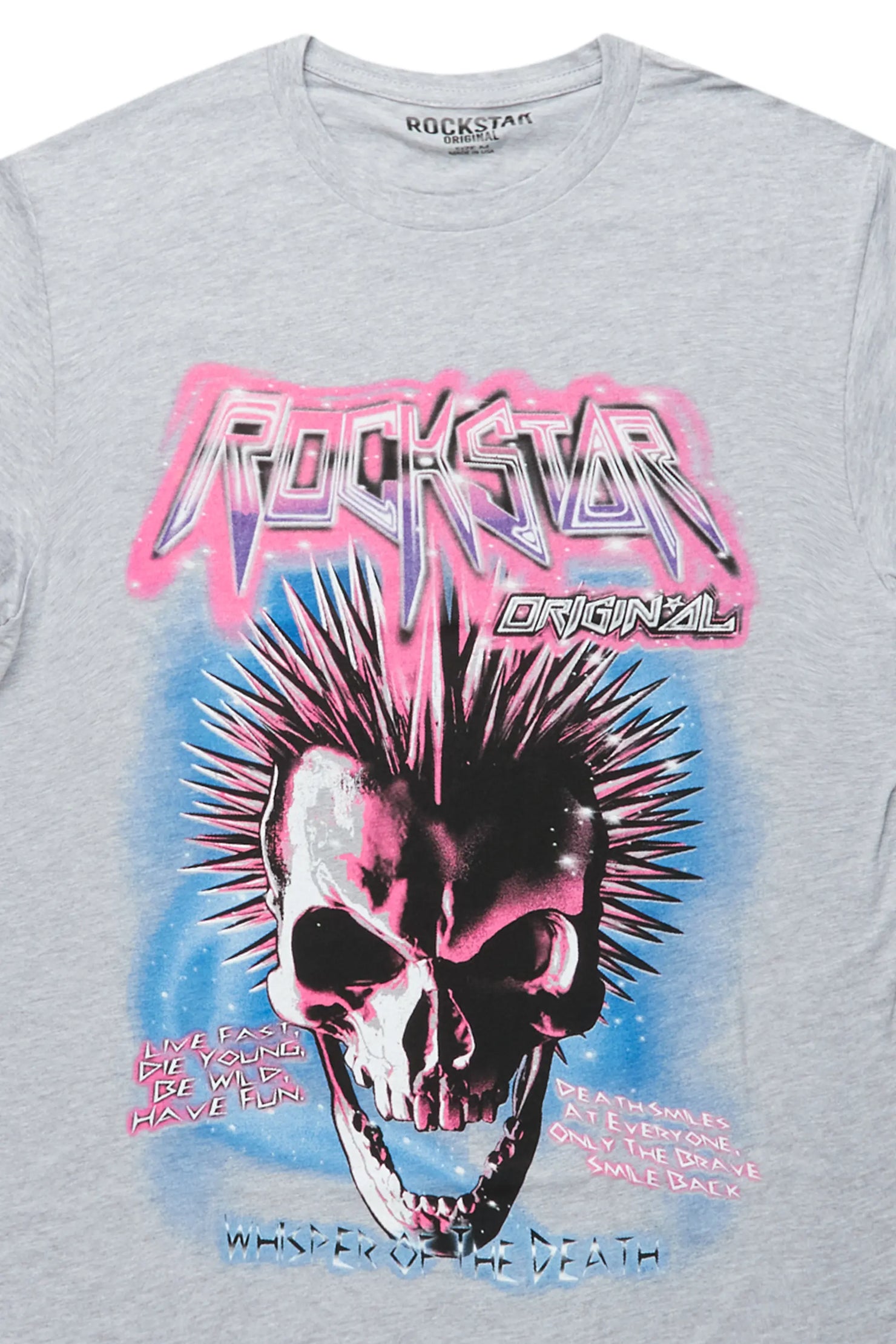 Obern Heather Grey Graphic T-Shirt