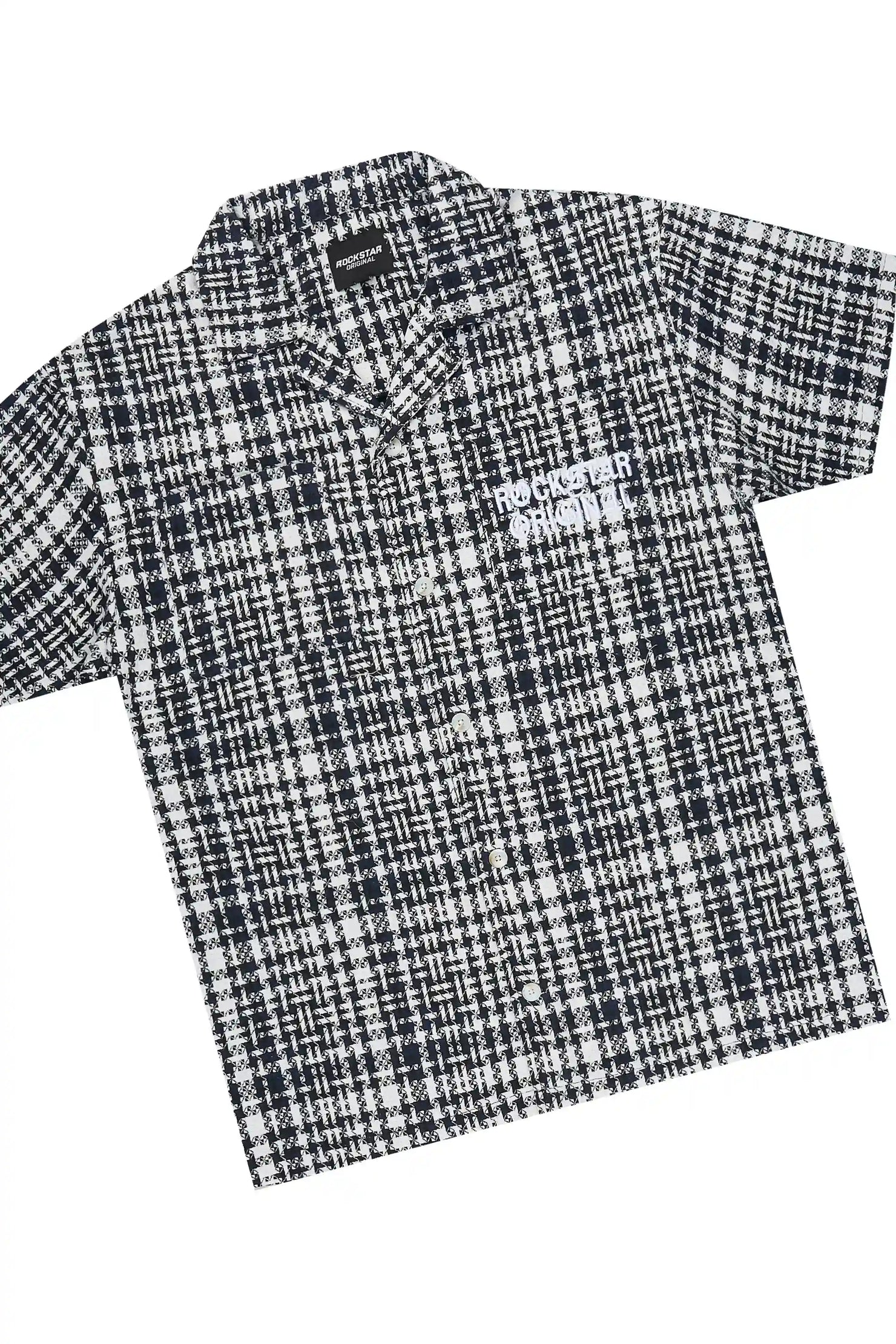 Kashton Black Button Down Shirt/Jort Set