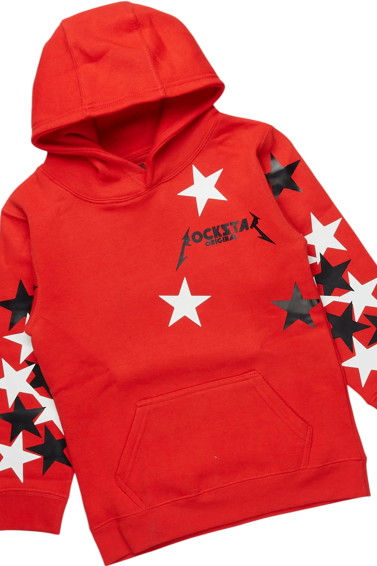 Boys Carey Red Hoodie/Baggy Fit Jean Set