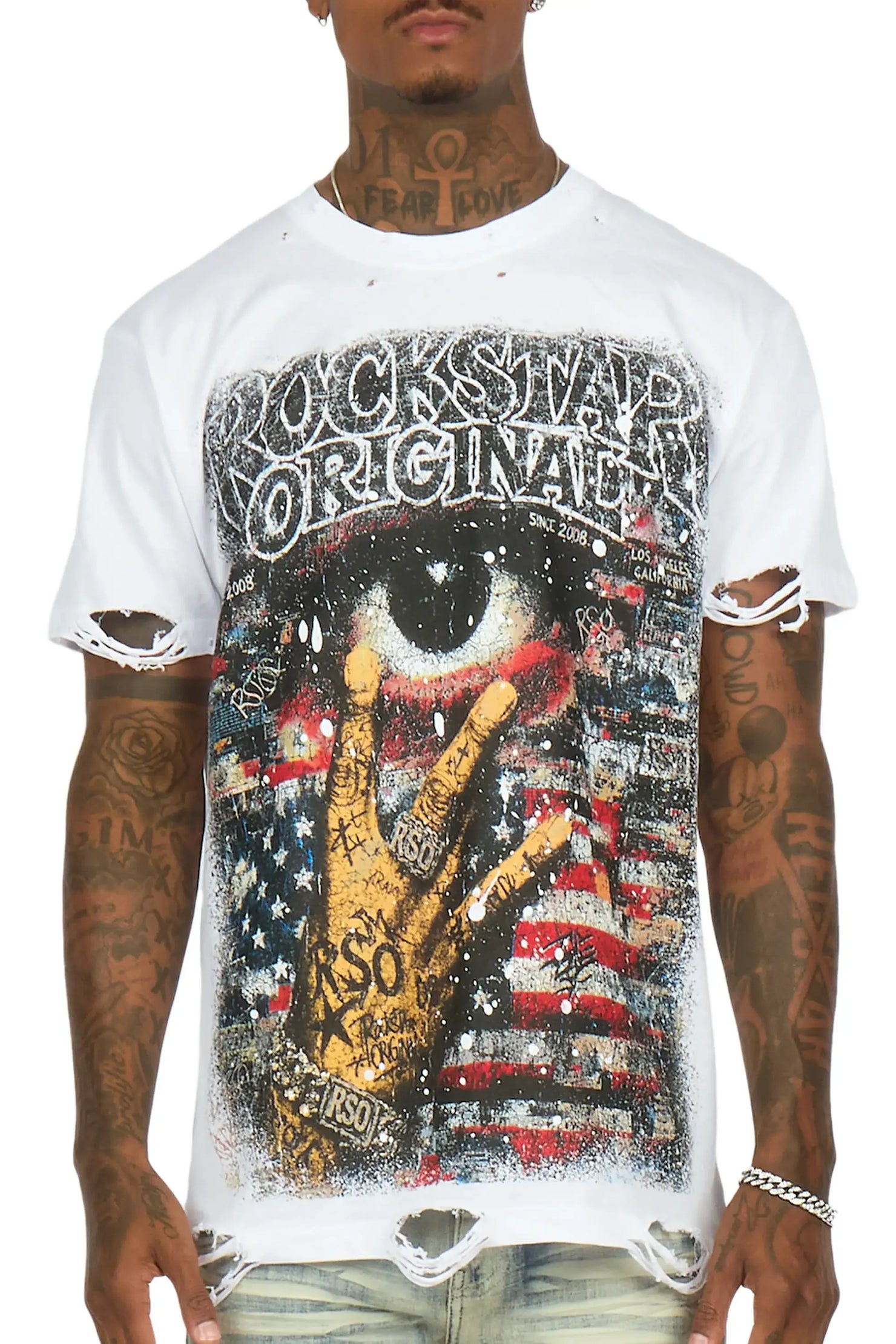 Pullen White Oversized Graphic T-Shirt