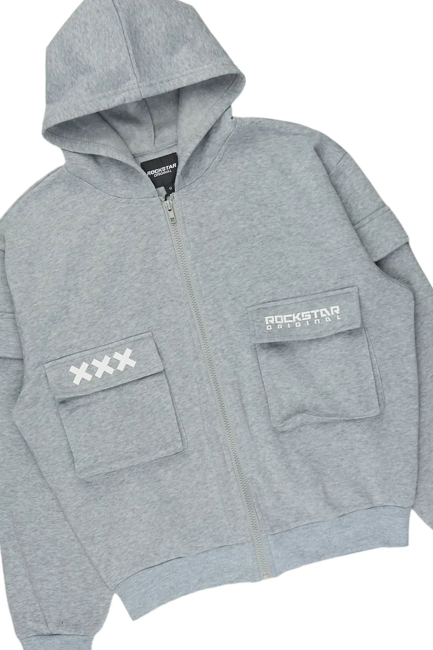Boys Natan Heather Grey Cargo Short Set