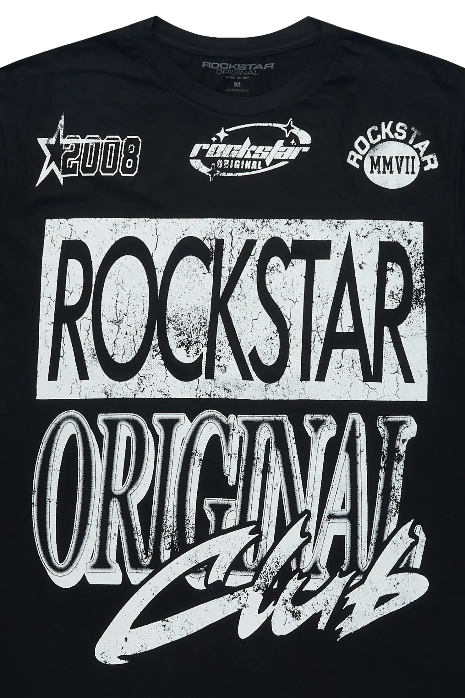 Rylok Black/White Oversized Graphic T-Shirt