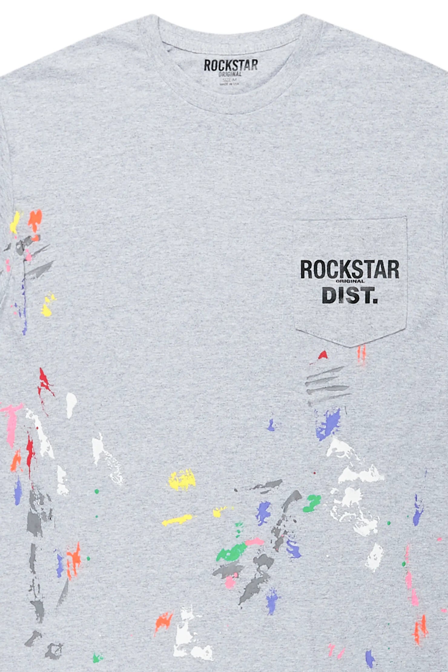 Pallas Grey Graphic Pocket T-Shirt