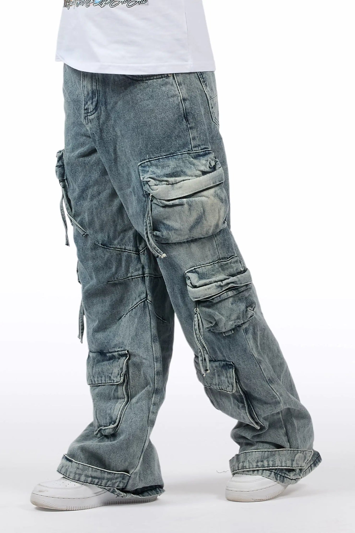Boys Lenz Blue Baggy Fit Jean