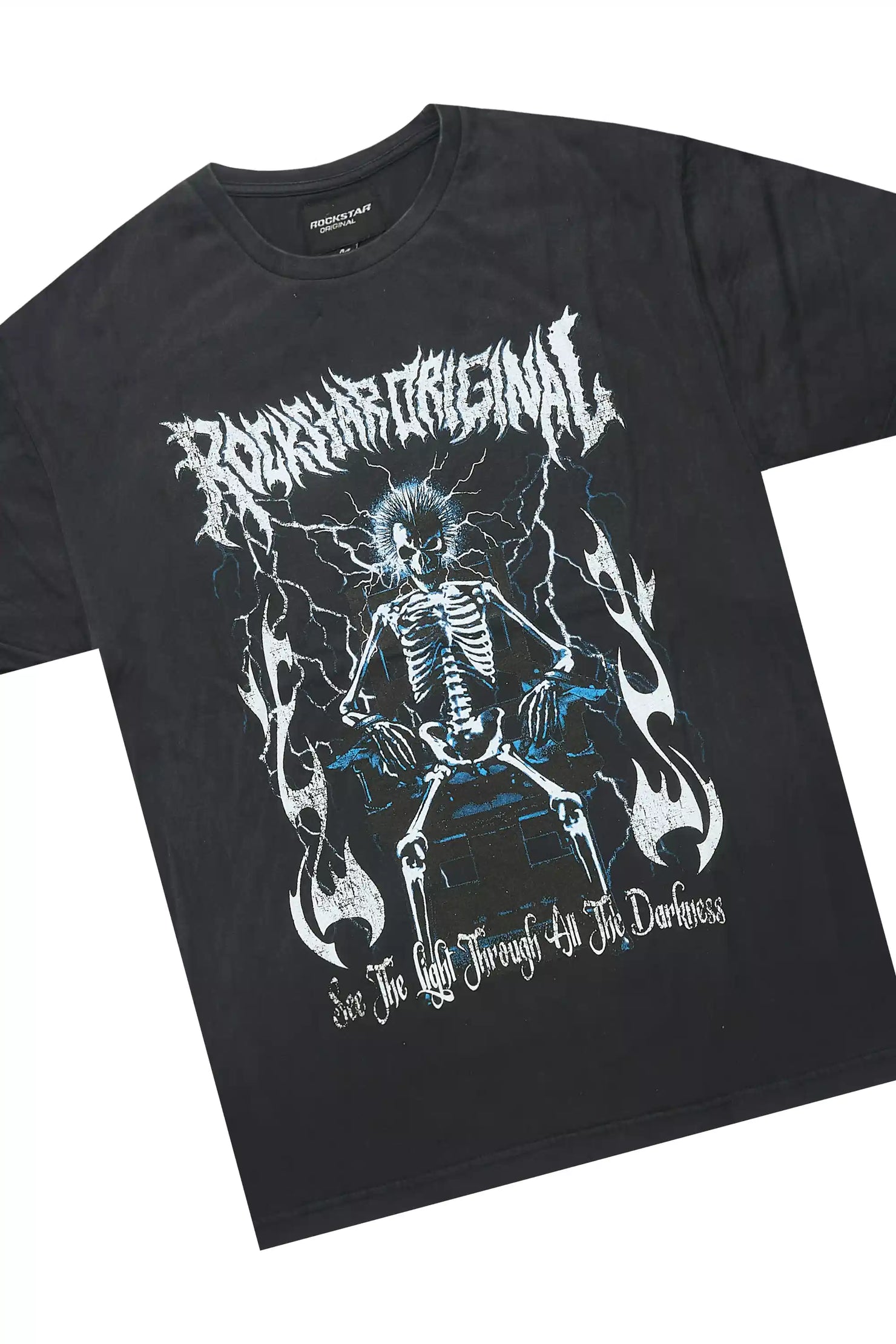 Exodus Charcoal Grey T-Shirt/Stacked Flare Track Pant Set