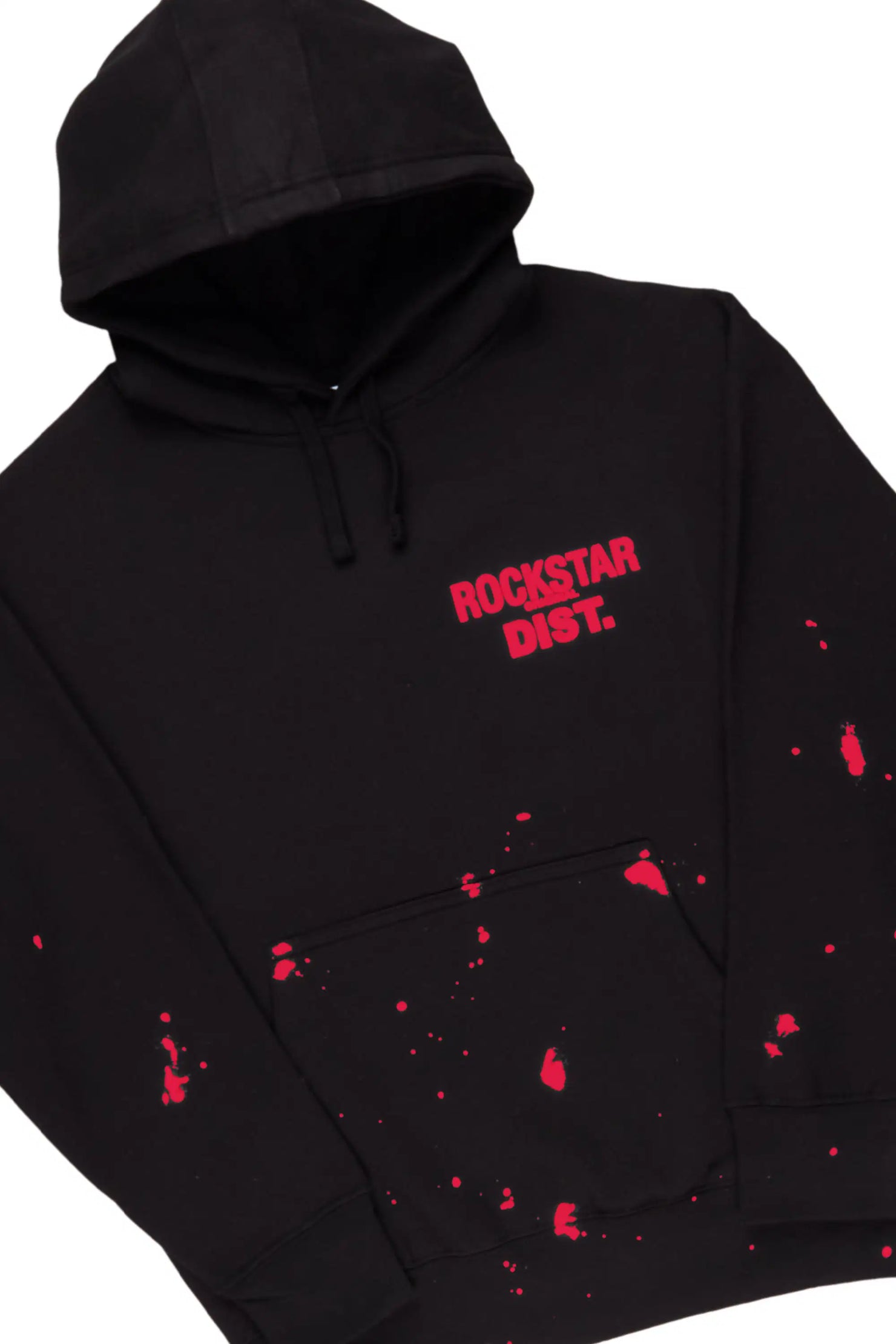 Raffer Black/Red Hoodie/Stacked Flare Pant Set