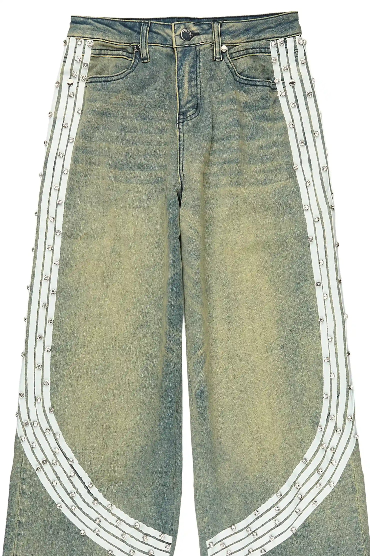 Boys Zayven Tint Blue Baggy Fit Jean