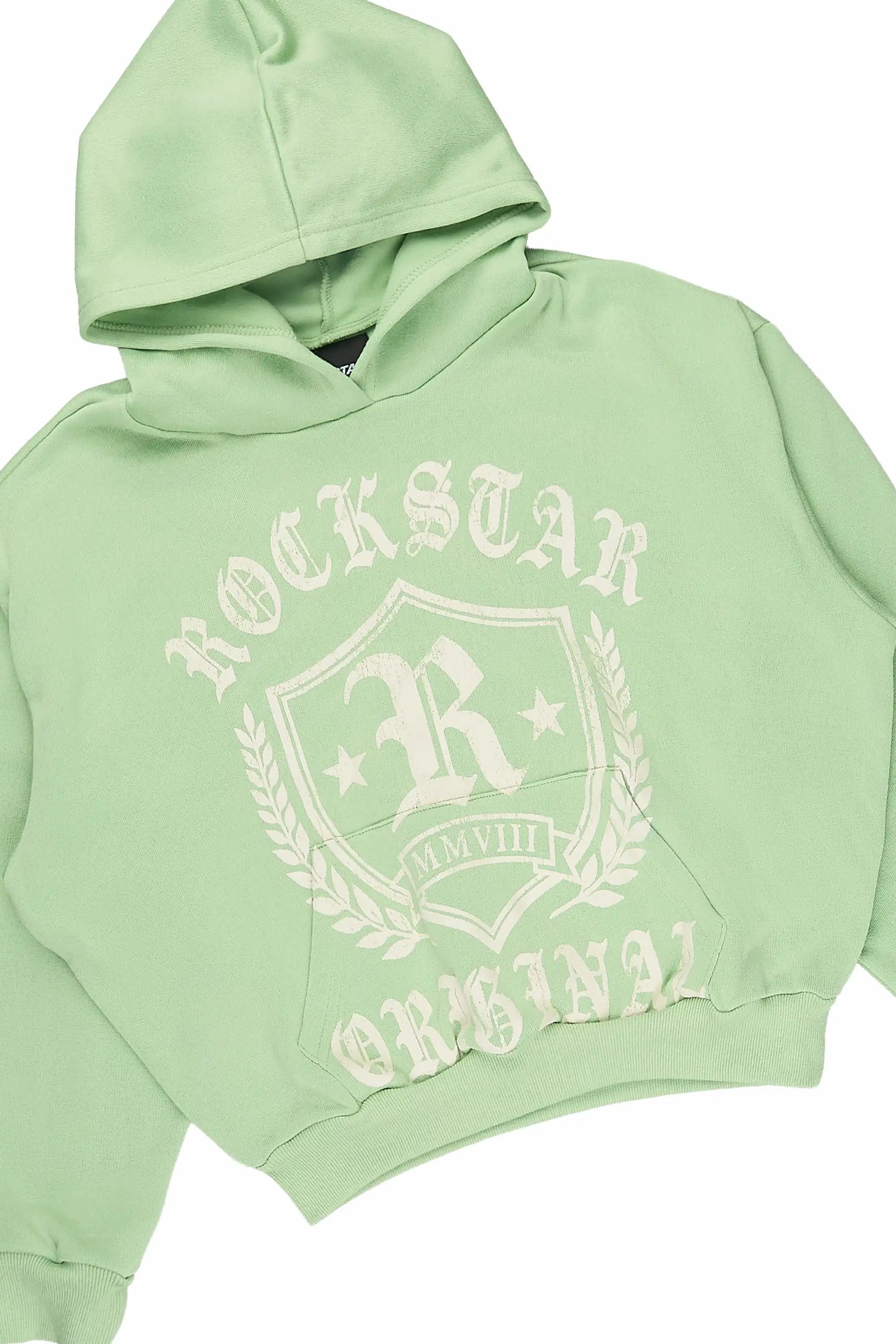 Girls Vesty Light Sage Hoodie Stacked Track Set