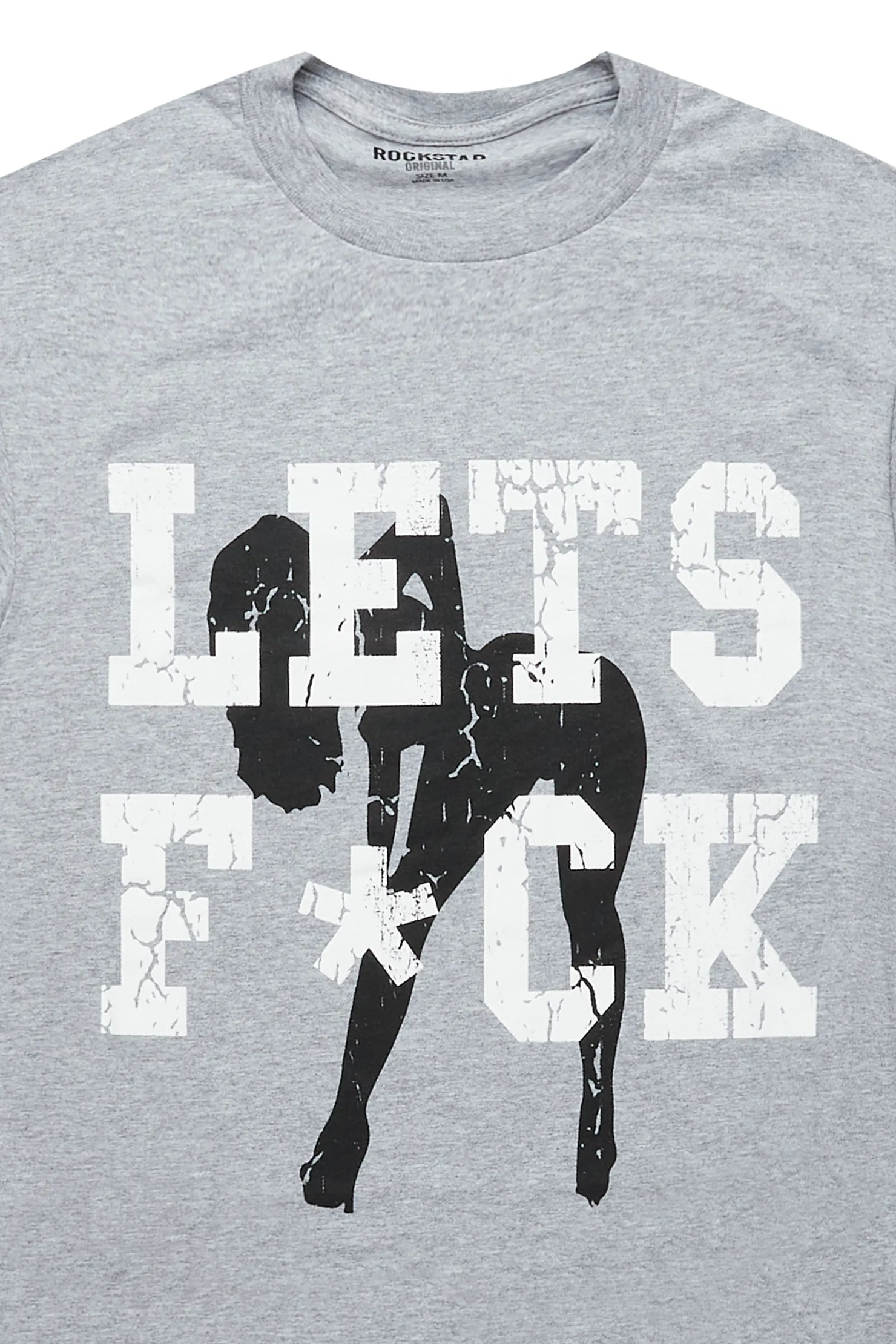 Shorty Heather Grey Graphic T-Shirt