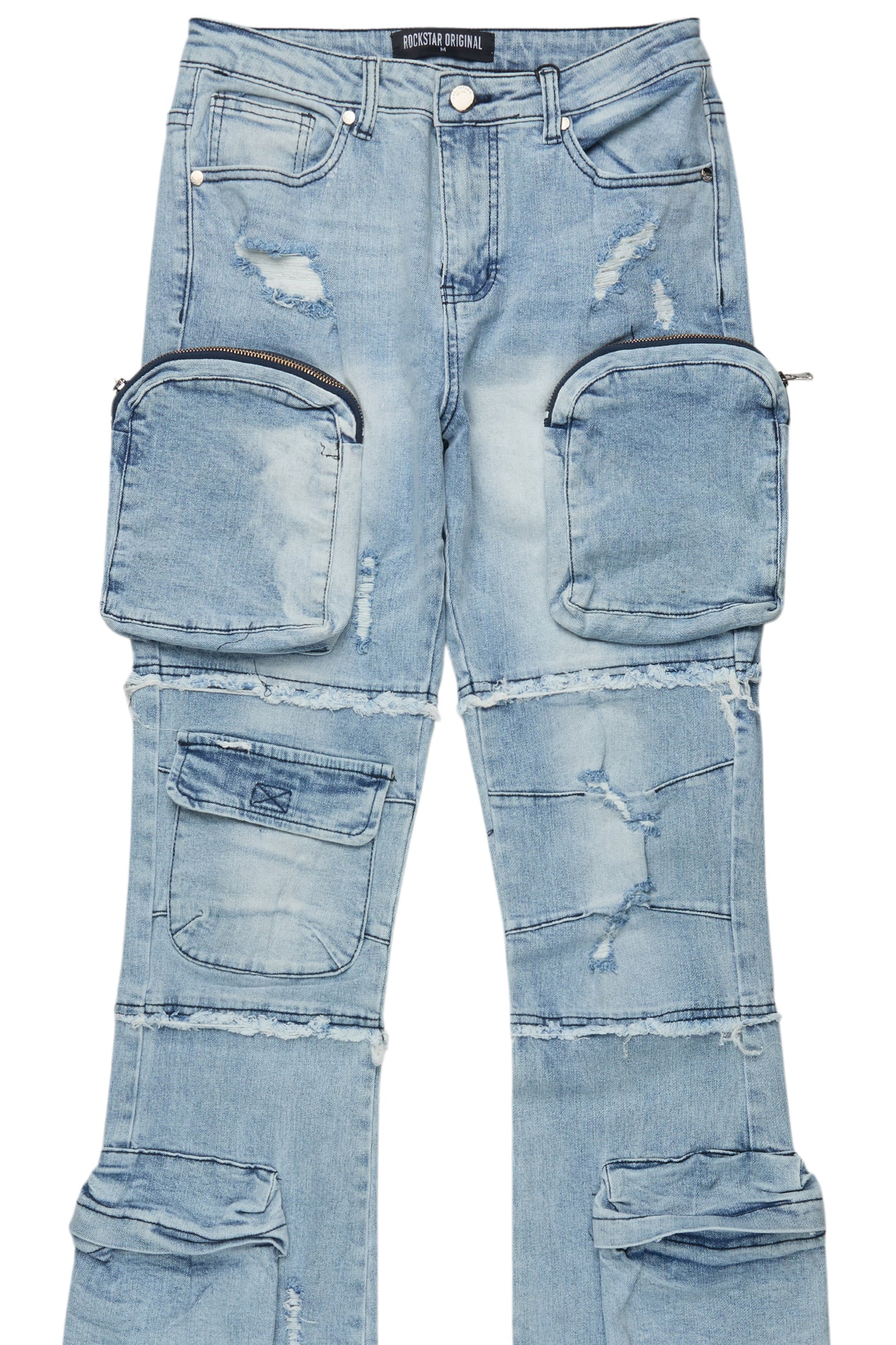 Toniesha Light Wash Stacked Flare Jean