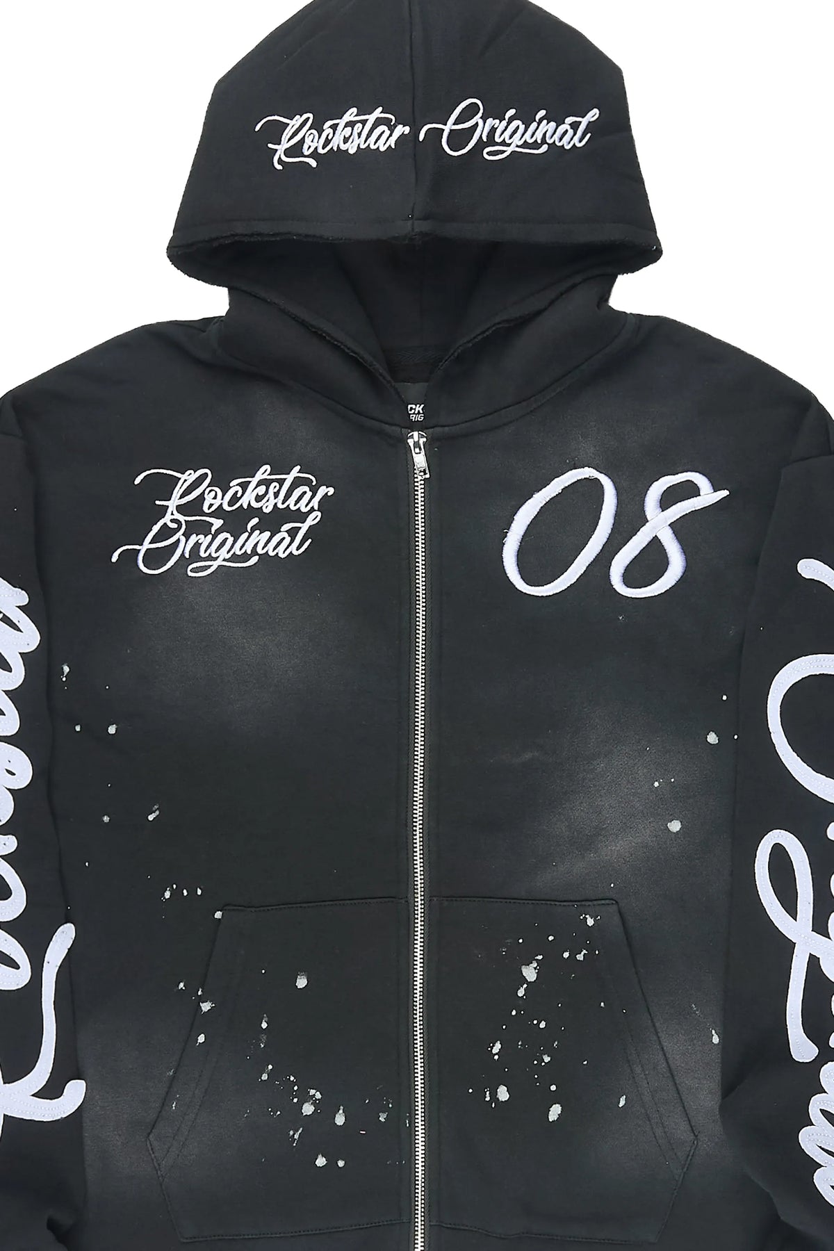 Boys Hanif Black Zip Up Hoodie
