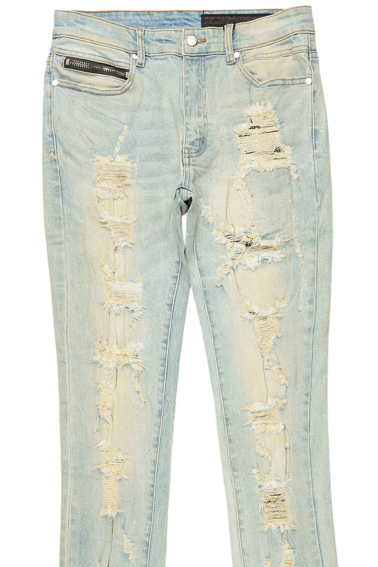Holibert Light Blue Stacked Flare Jean