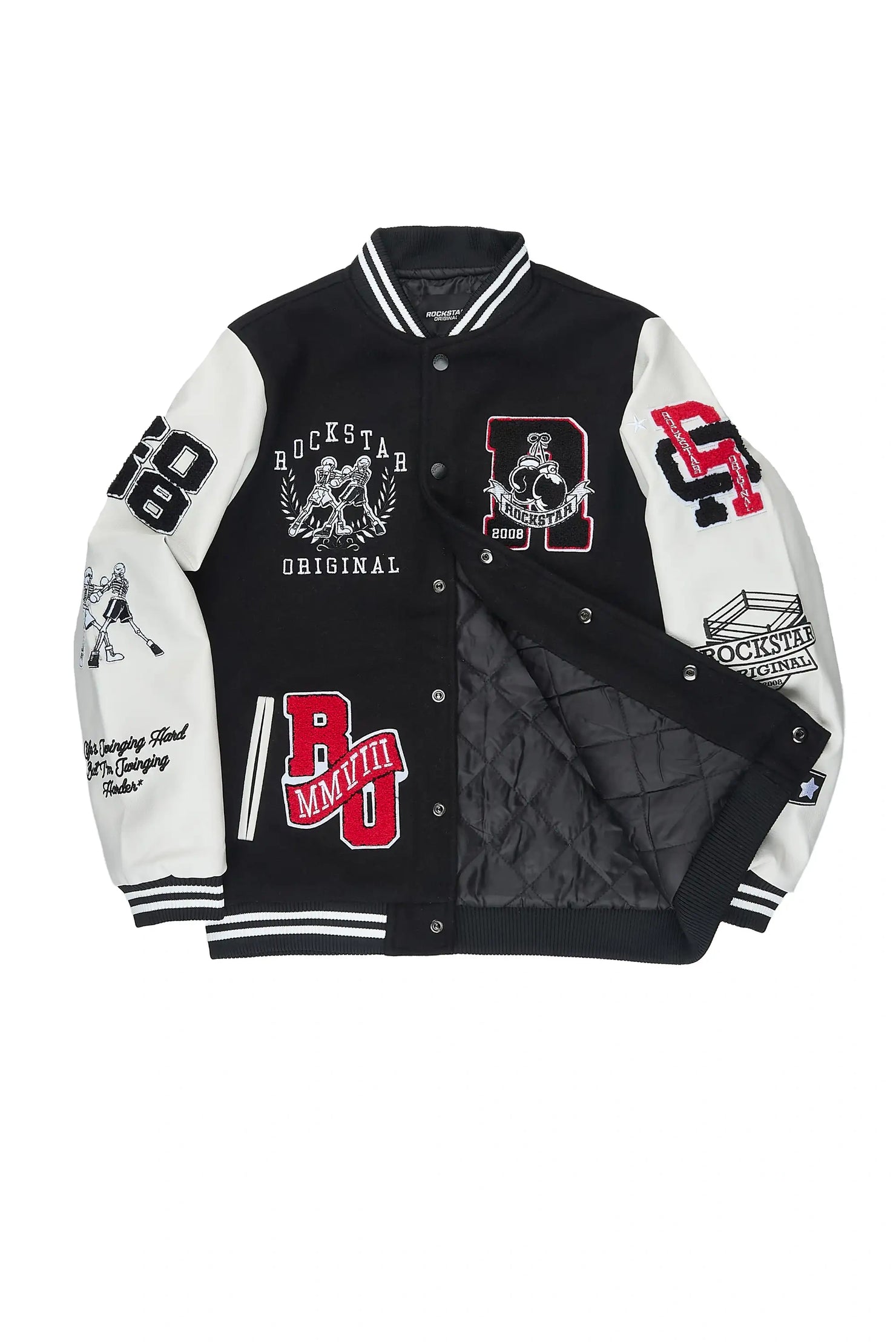 Boys Lutador Black Varsity Jacket