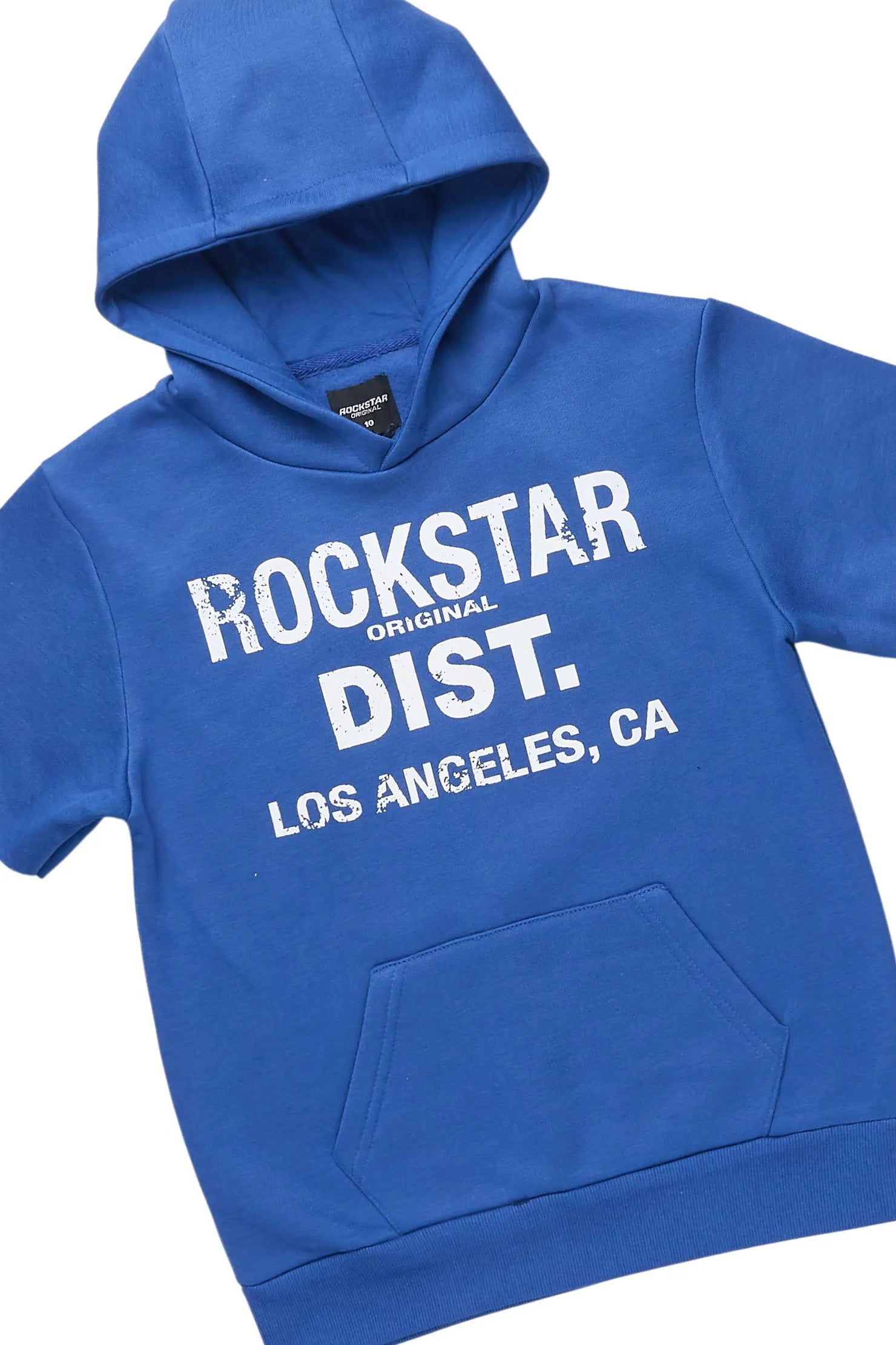 Girls Asa Royal/Blue Hooded Denim Short Set