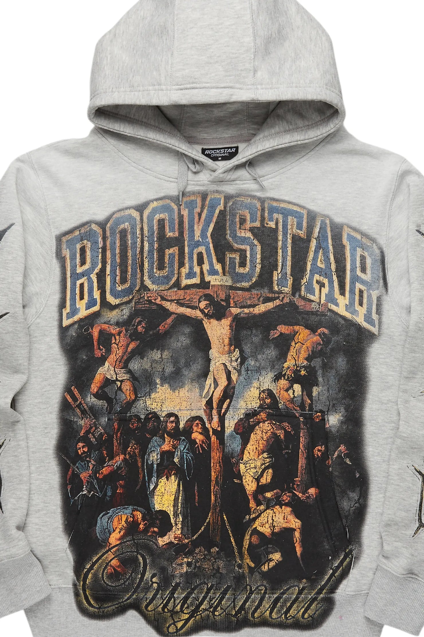 Waller Heather Grey Graphic Hoodie