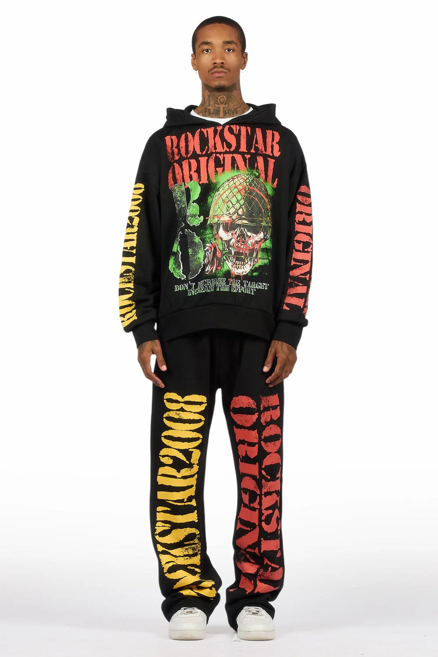 Killshot Romance Black Hoodie/Baggy Pant Track Set