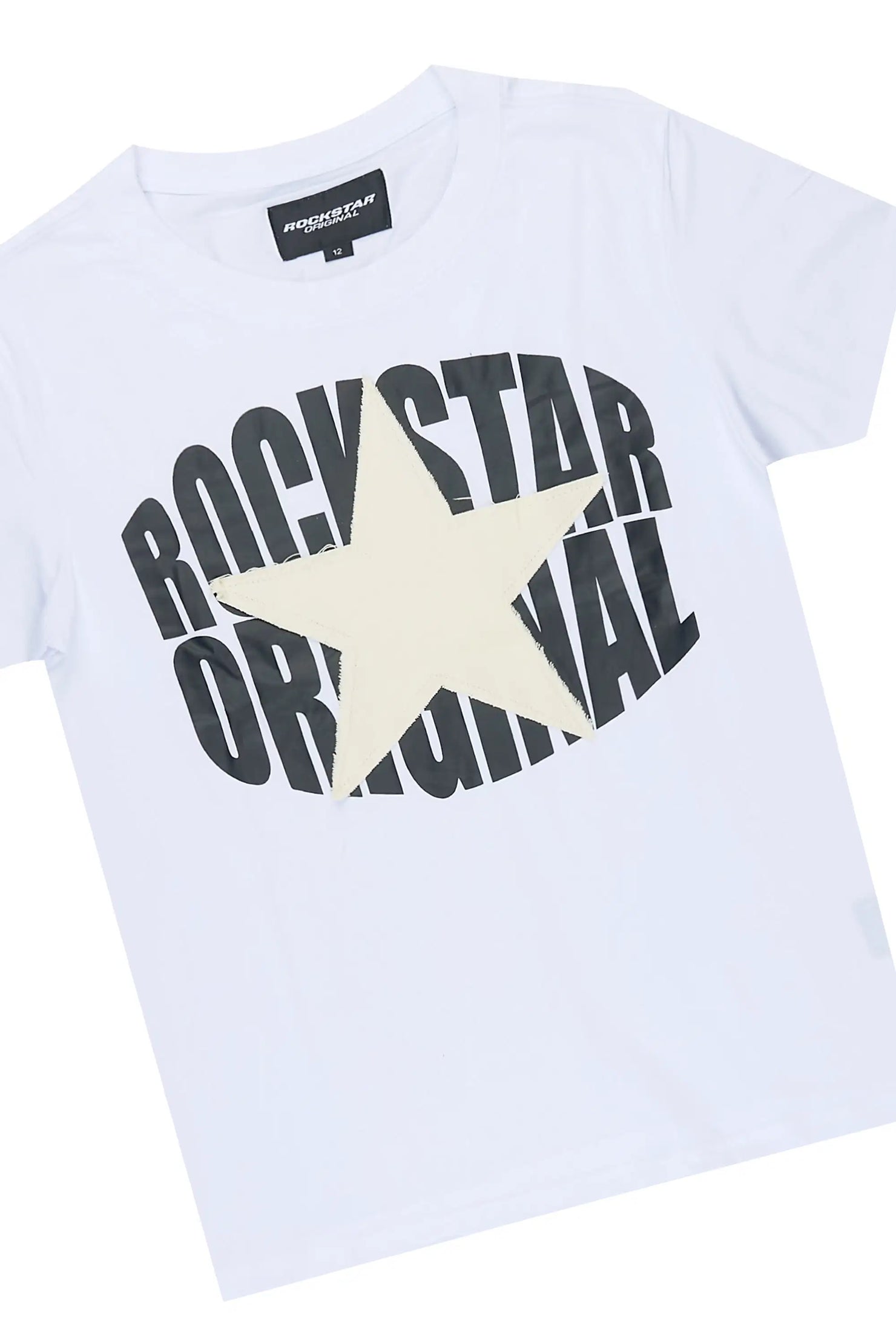 Boys States White/Black T-Shirt Track Set
