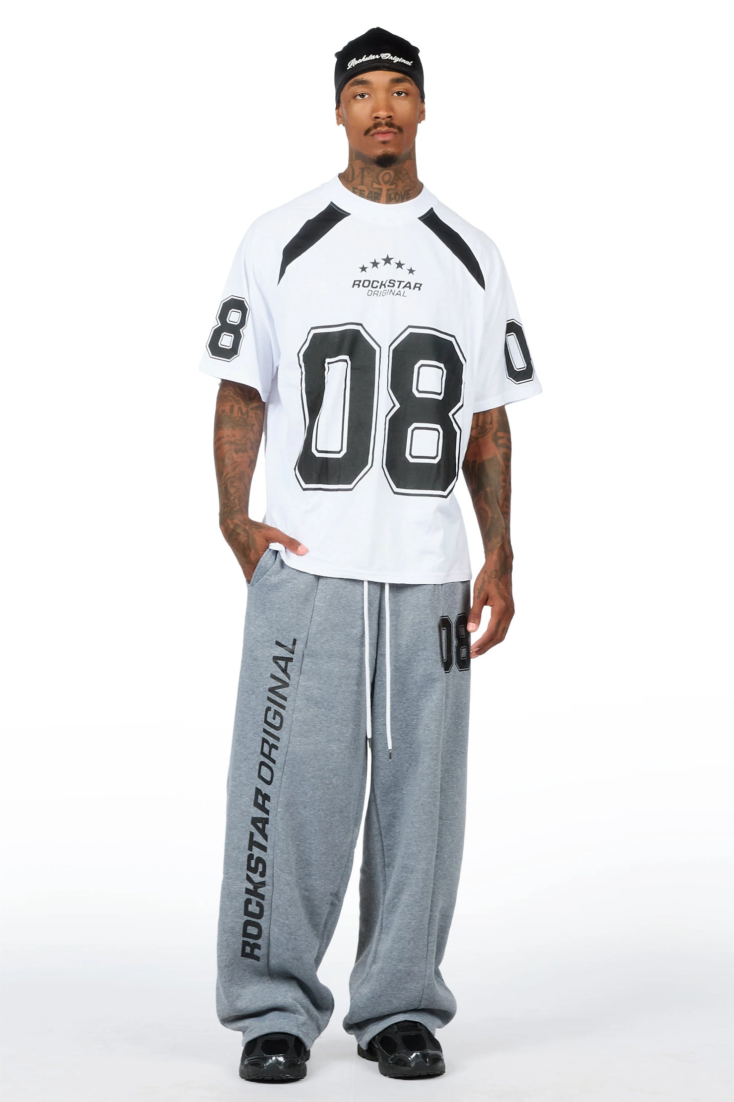 Wenner Heather Grey T-Shirt/Barrel Fit Set
